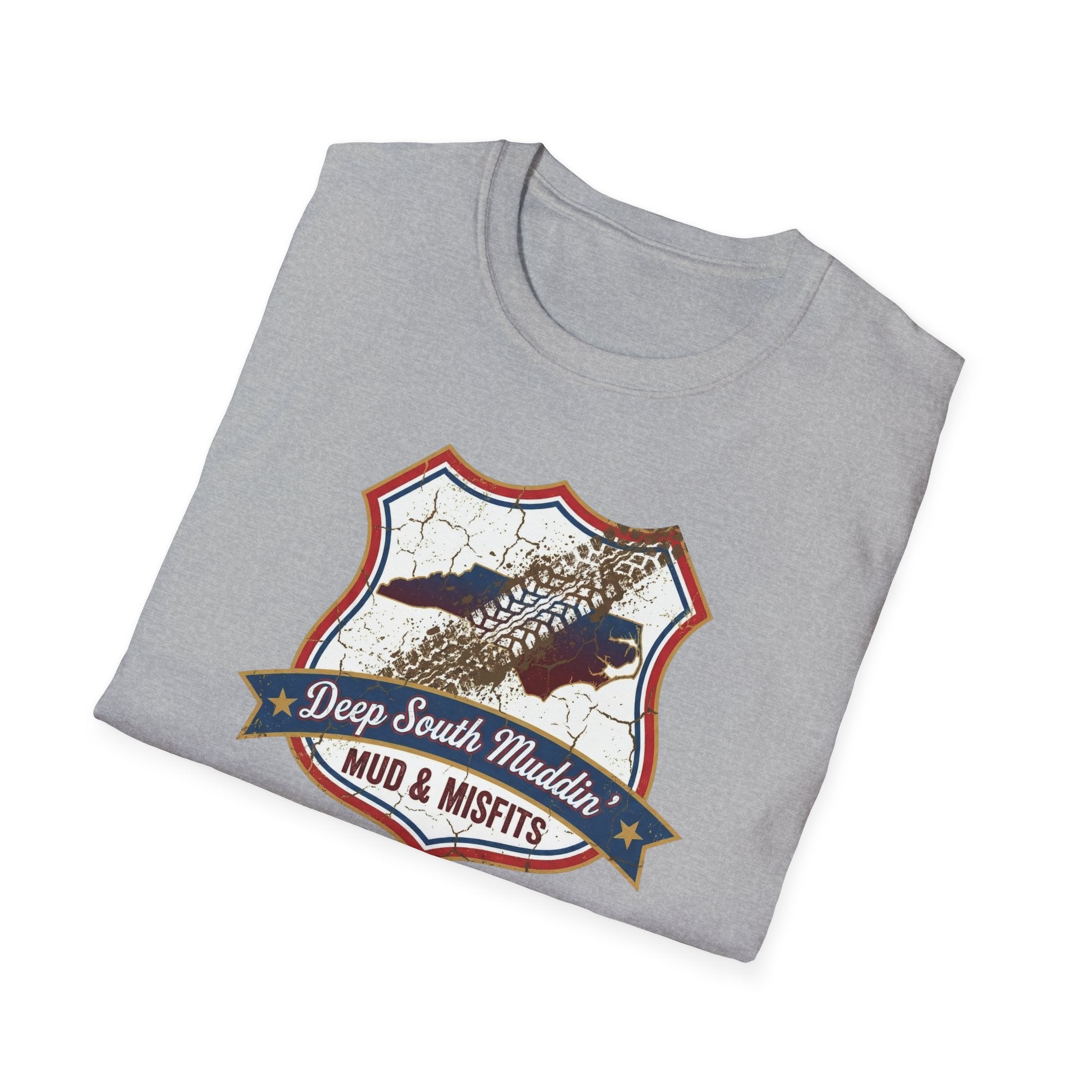 Mud & Misfits NC State Badge "Deep South Muddin" T-shirt