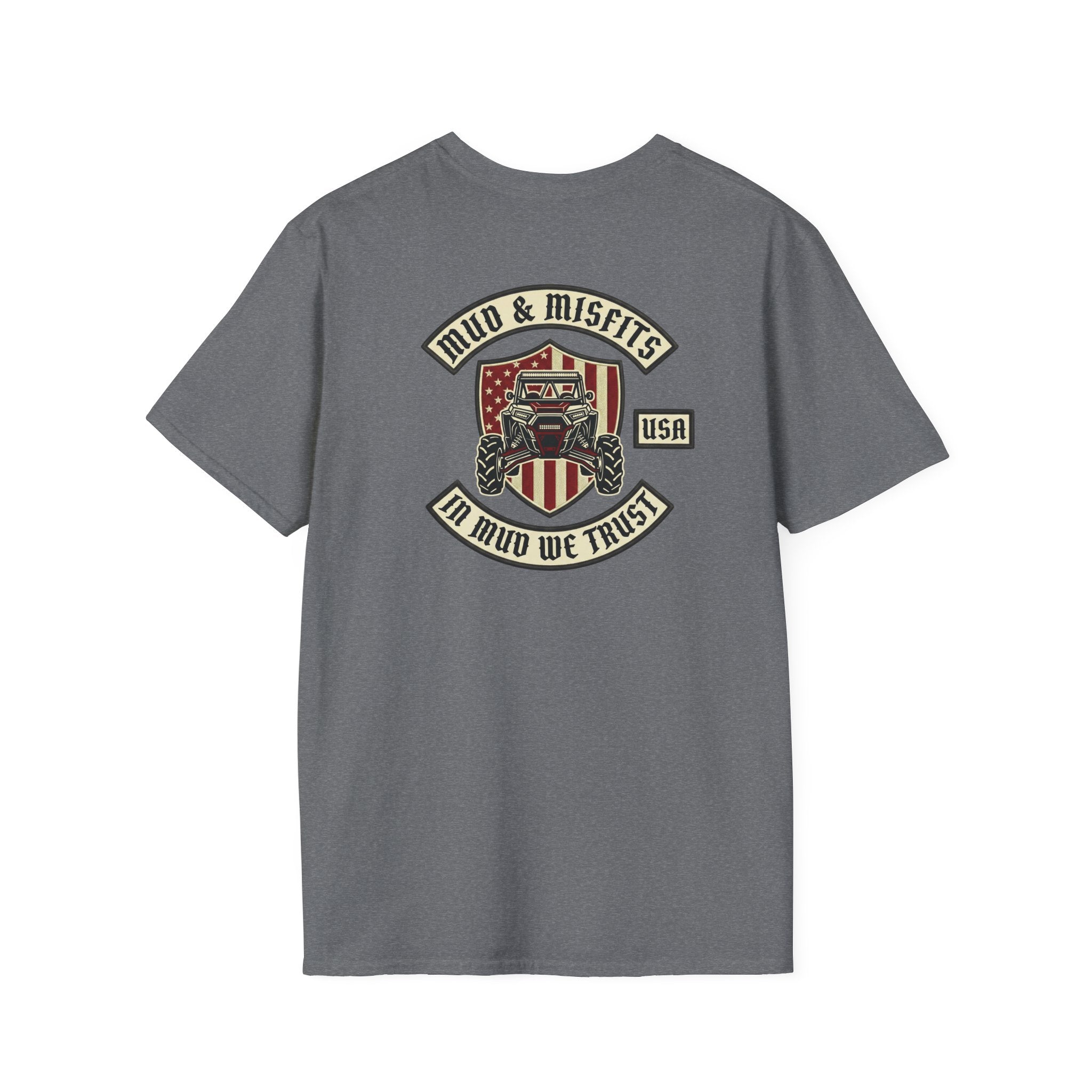 Mud & Misfits "In Mud We Trust" Biker Patch T-shirt