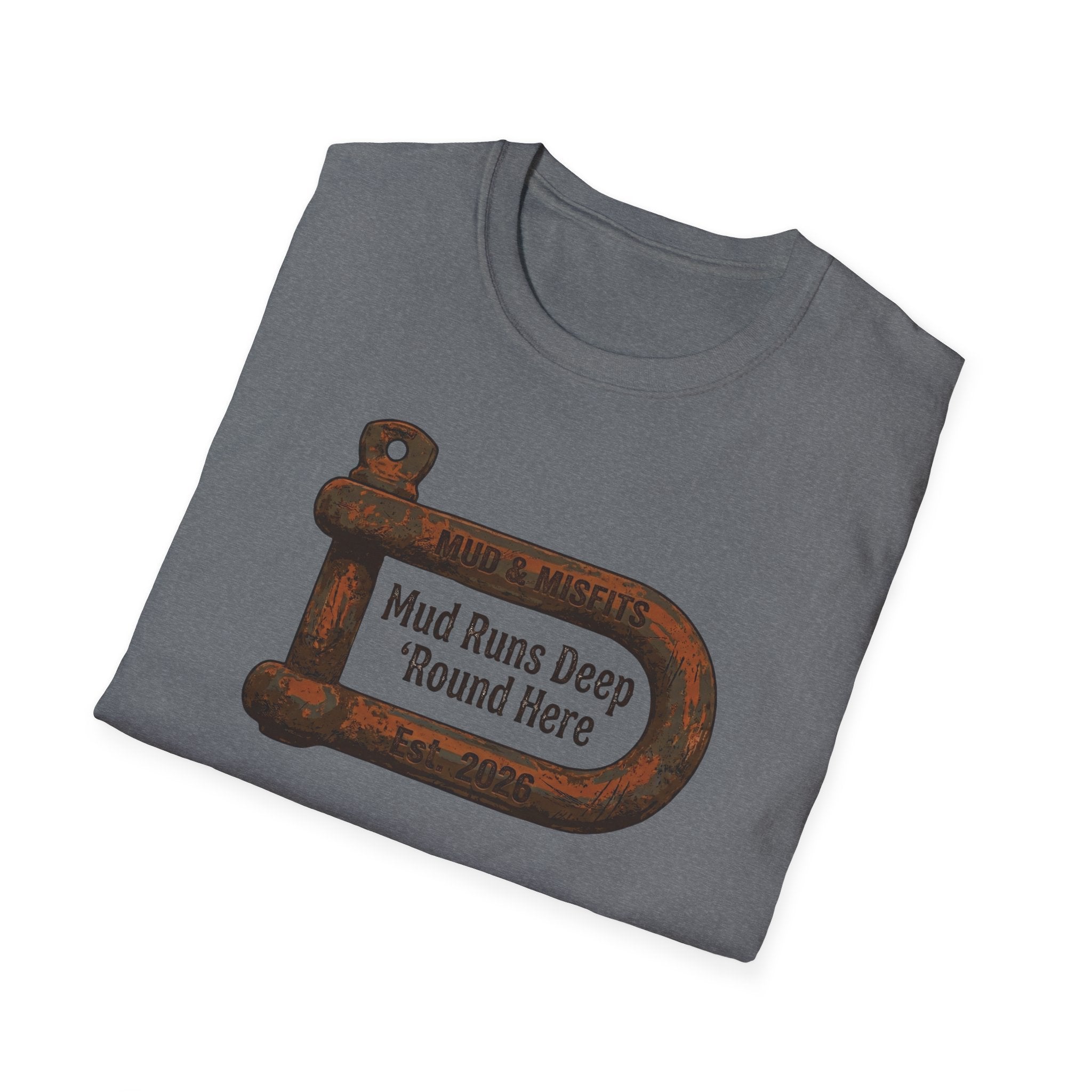 Mud & Misfits "Mud Runs Deep 'Round Here" Shackle T-shirt