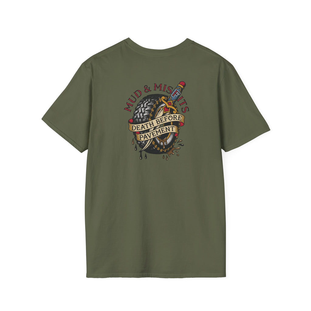 Mud & Misfits "Death Before Pavement" American Tattoo T-shirt