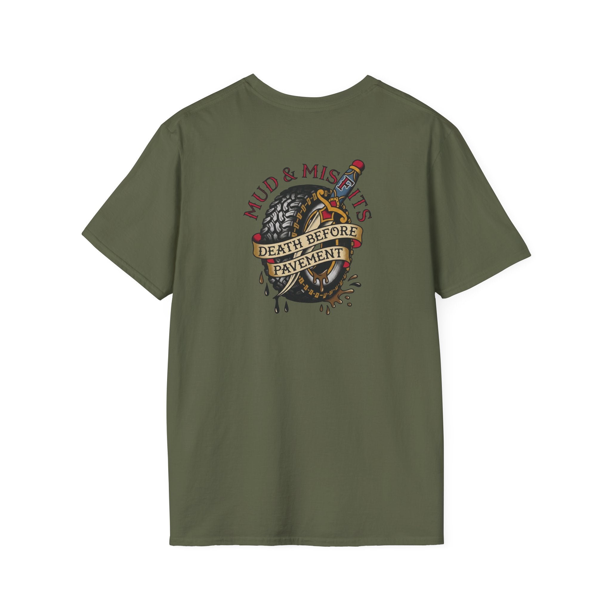Mud & Misfits "Death Before Pavement" American Tattoo T-shirt