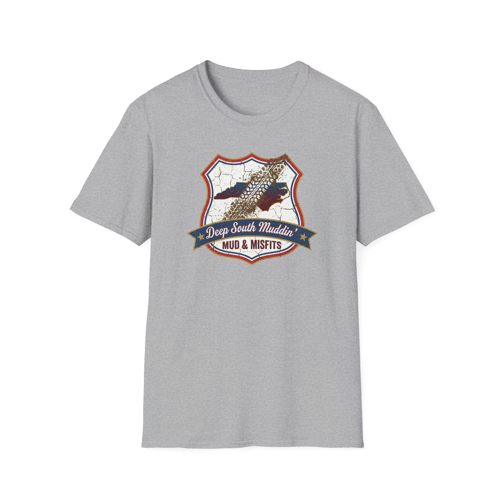 Mud & Misfits NC State Badge "Deep South Muddin" T-shirt