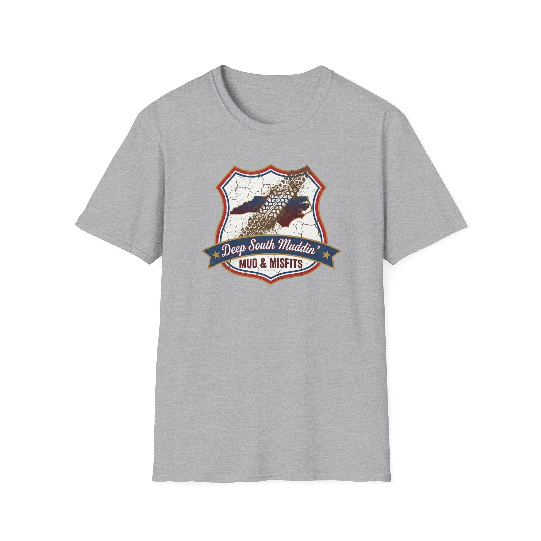 Mud & Misfits NC State Badge "Deep South Muddin" T-shirt