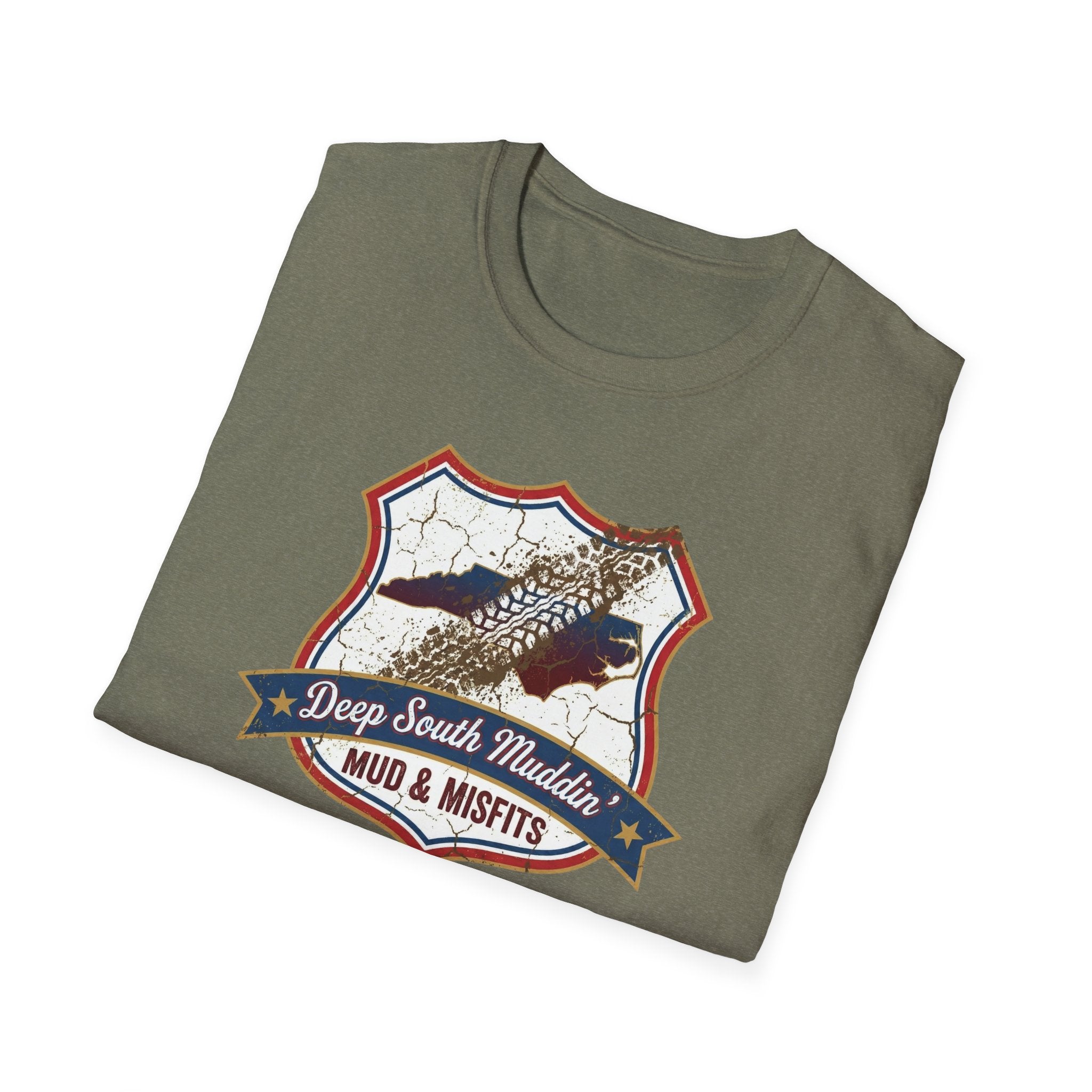 Mud & Misfits NC State Badge "Deep South Muddin" T-shirt