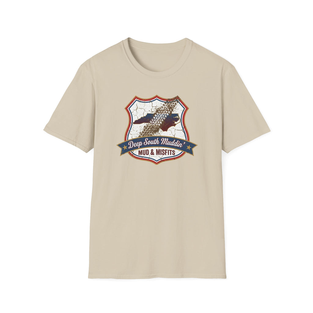 Mud & Misfits NC State Badge "Deep South Muddin" T-shirt