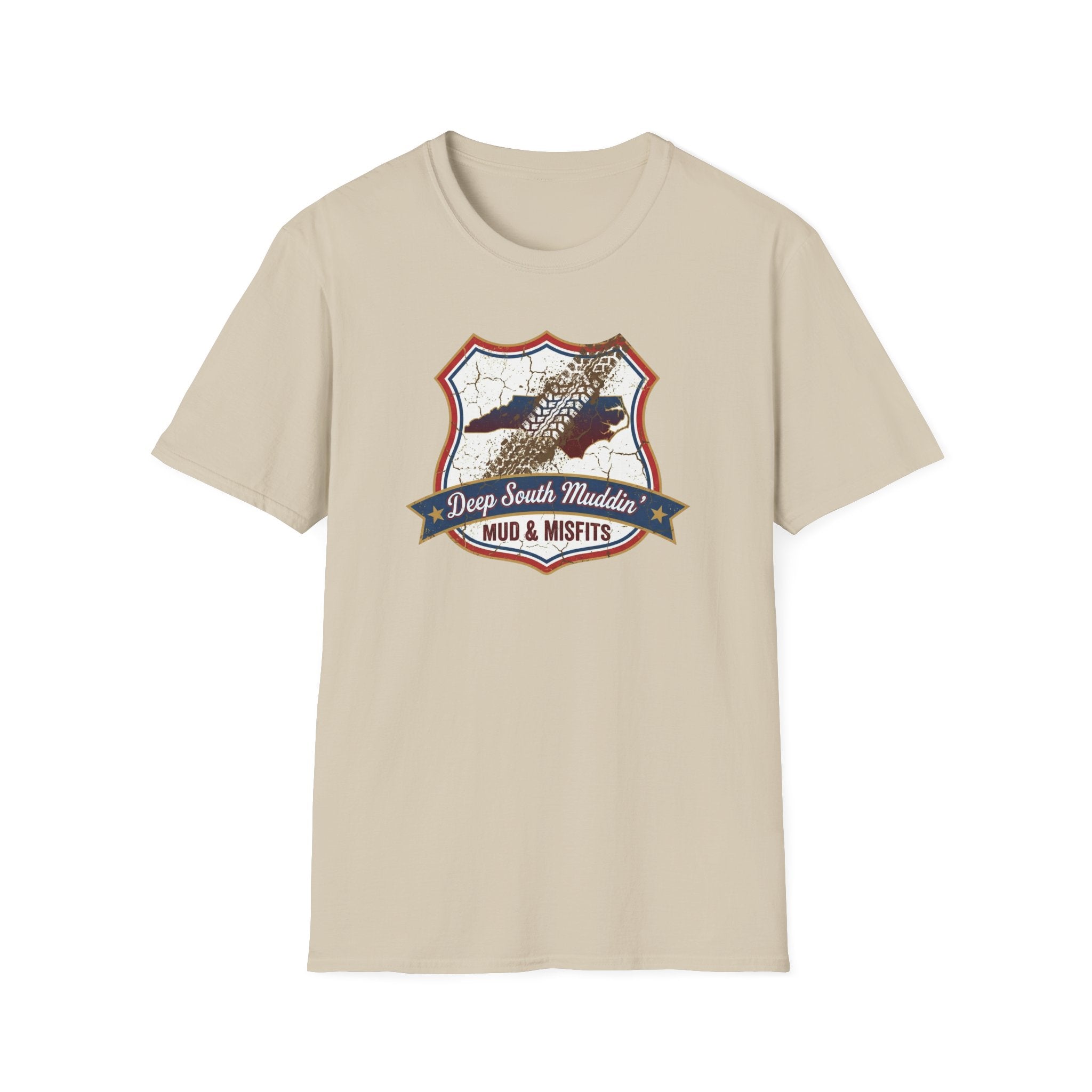 Mud & Misfits NC State Badge "Deep South Muddin" T-shirt