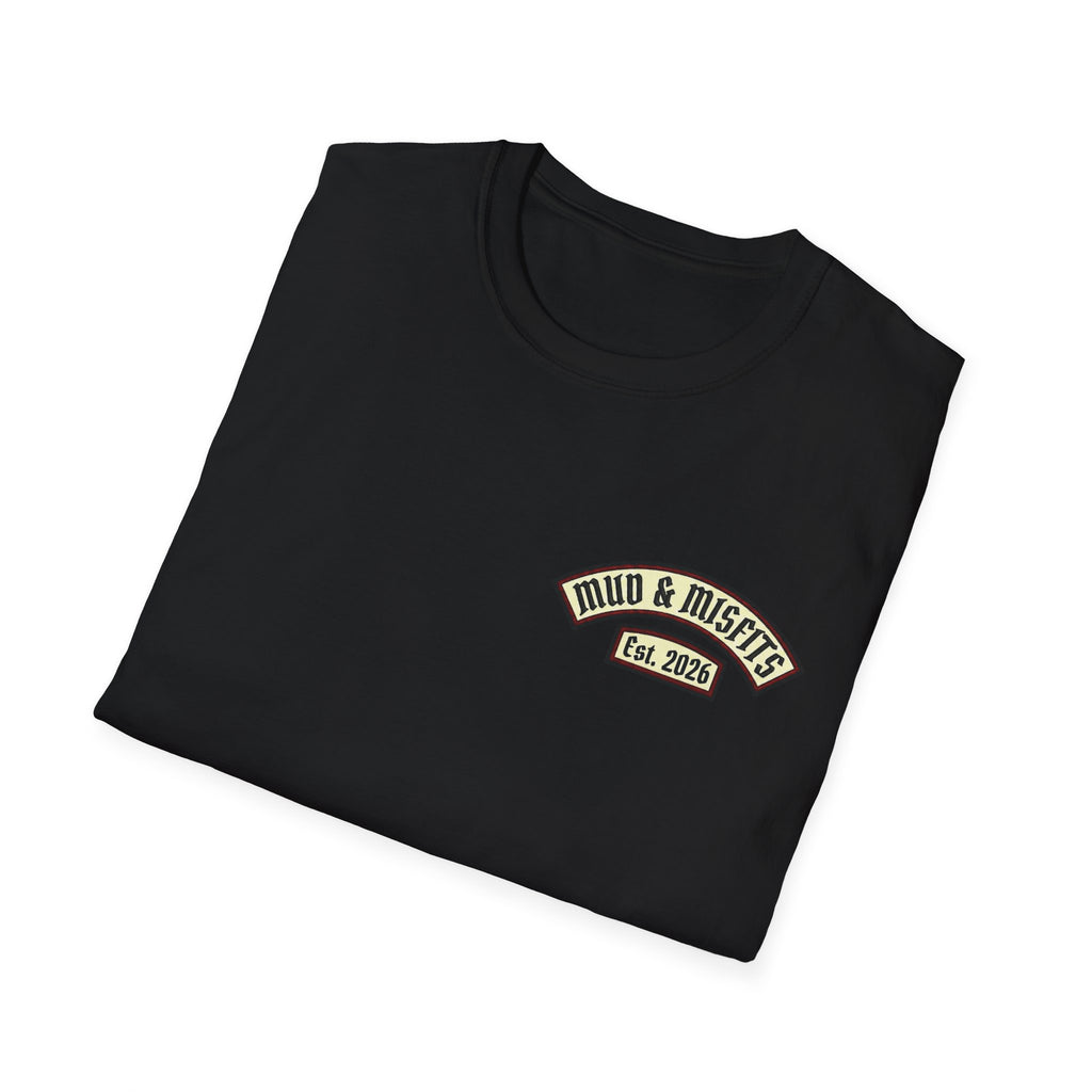 Mud & Misfits "In Mud We Trust" Biker Patch T-shirt