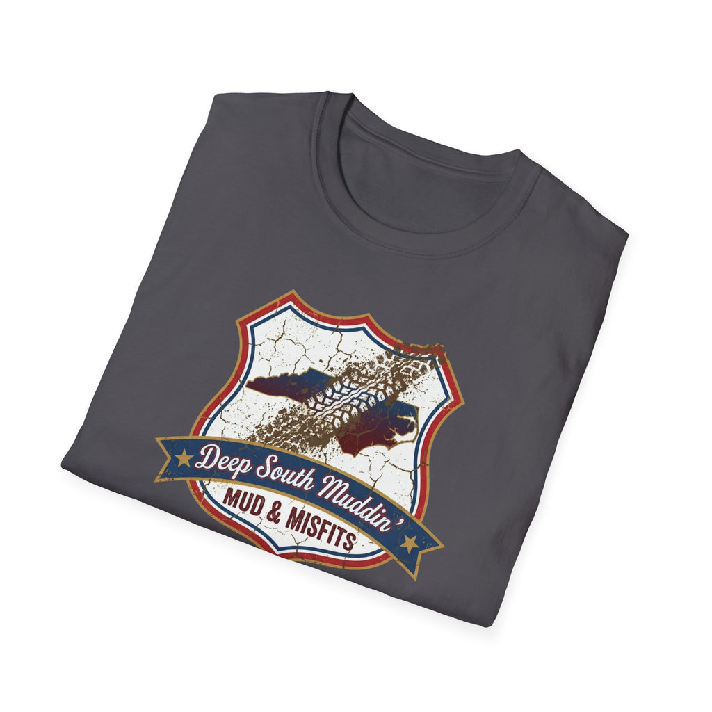 Mud & Misfits NC State Badge "Deep South Muddin" T-shirt