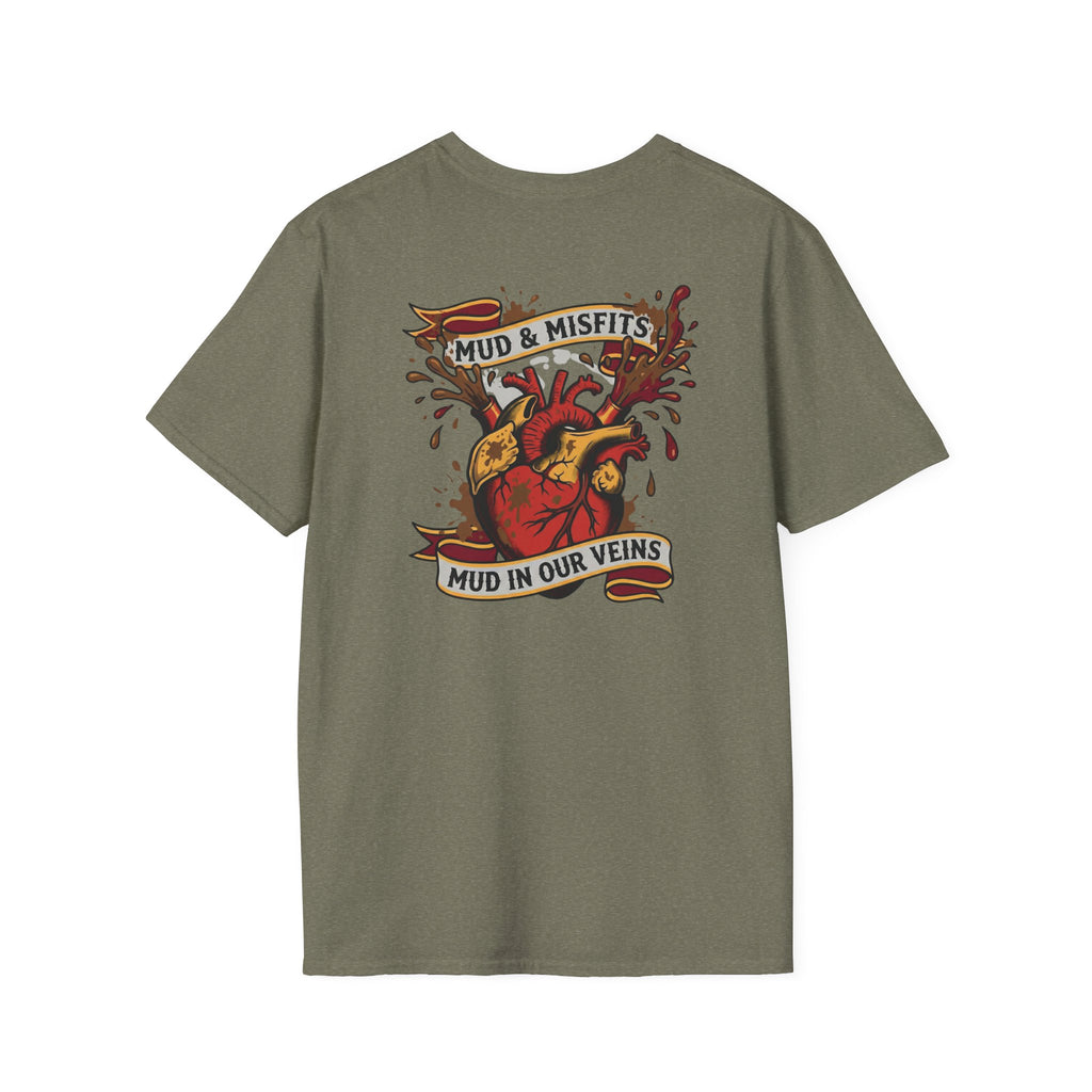 Mud & Misfits "Mud In Our Veins" American Tattoo T-shirt