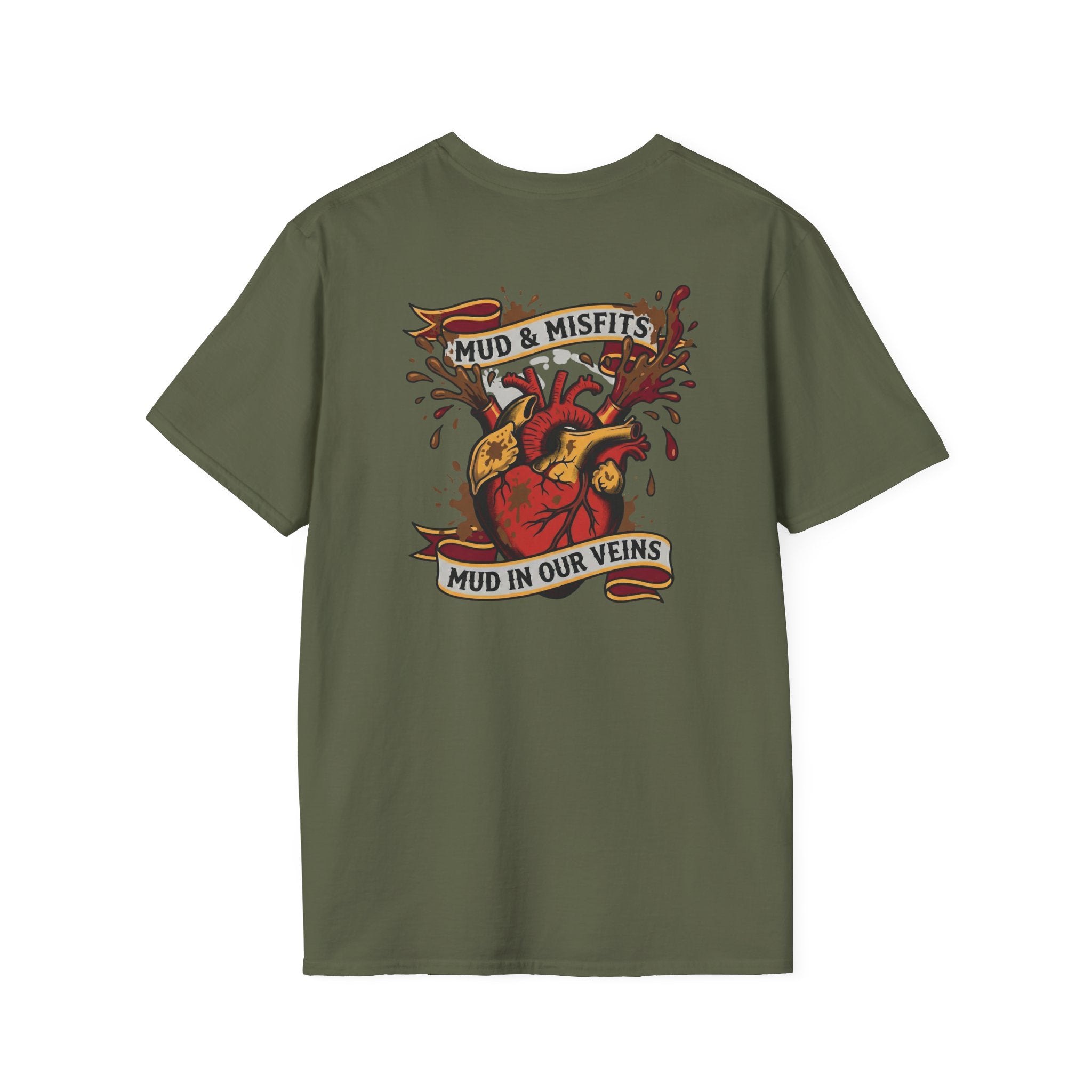 Mud & Misfits "Mud In Our Veins" American Tattoo T-shirt