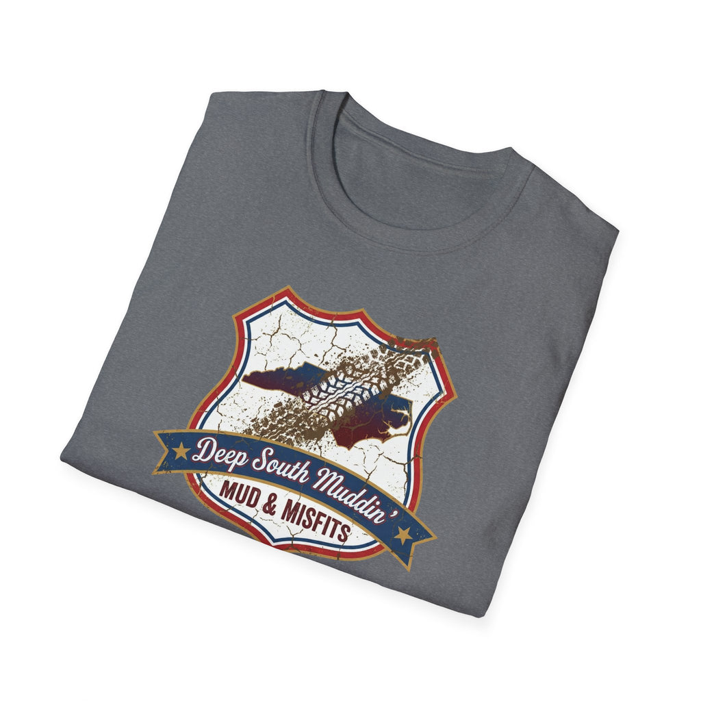Mud & Misfits NC State Badge "Deep South Muddin" T-shirt