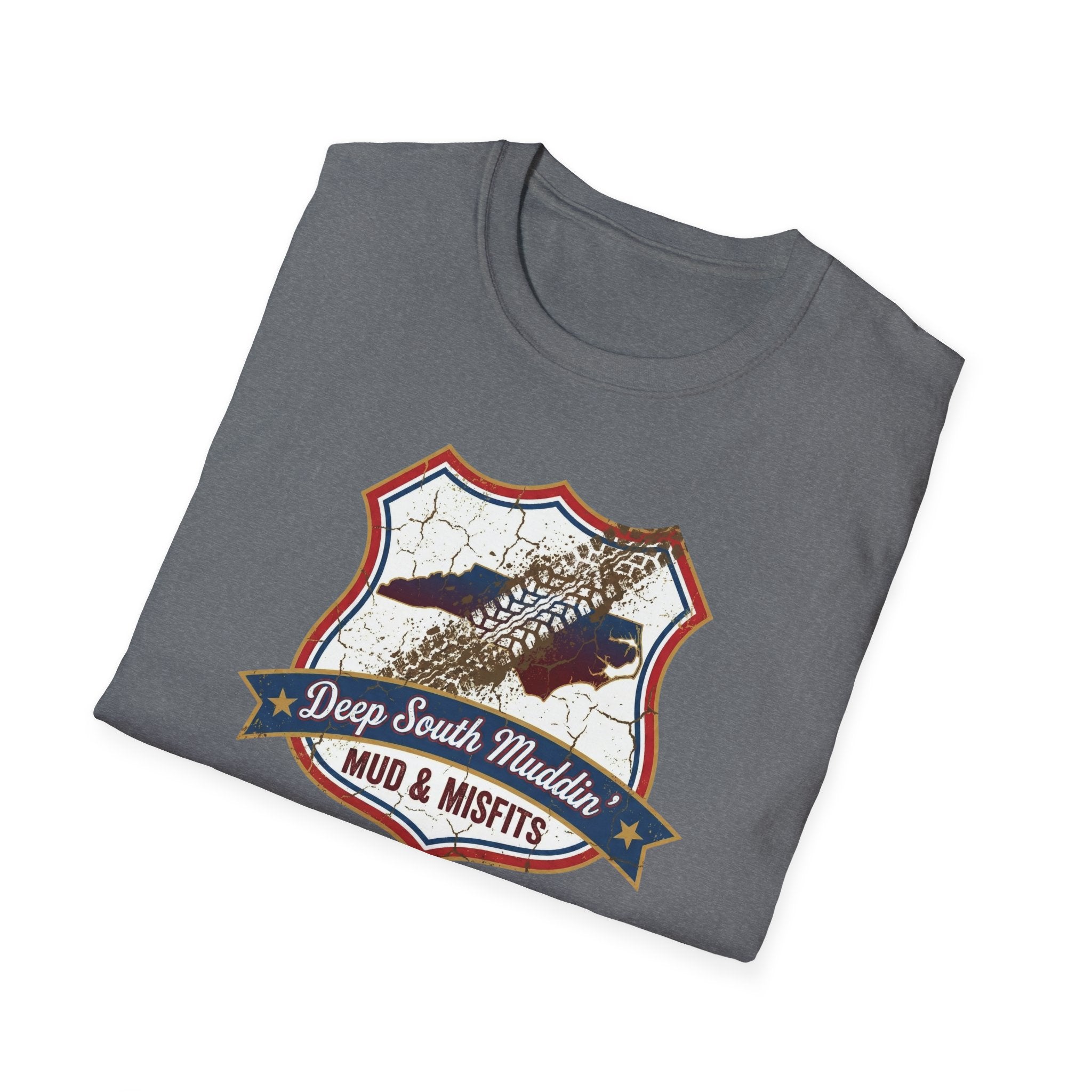 Mud & Misfits NC State Badge "Deep South Muddin" T-shirt