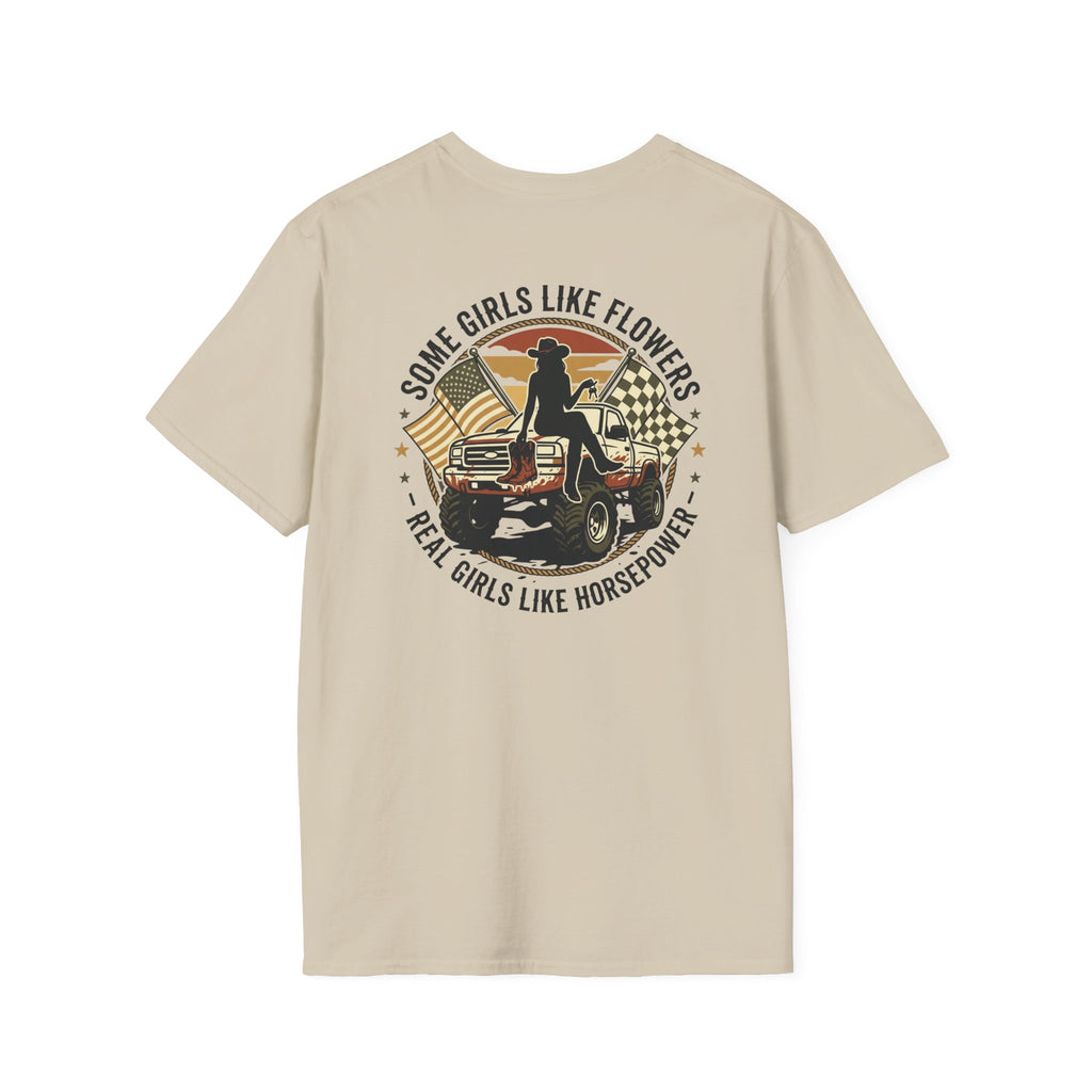 Mud & Miss-fits "Real Girls Like Horsepower" T-shirt