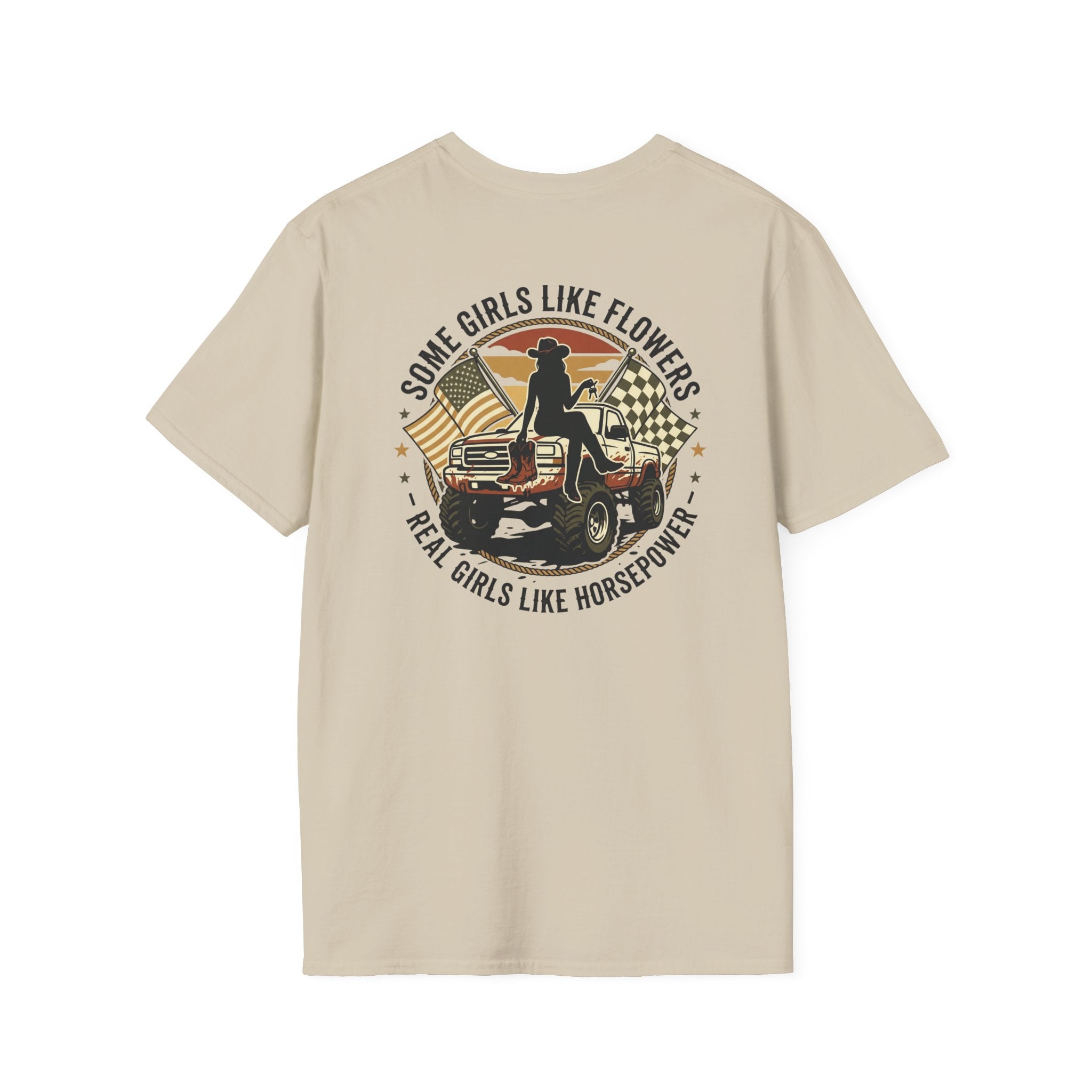 Mud & Miss-fits "Real Girls Like Horsepower" T-shirt