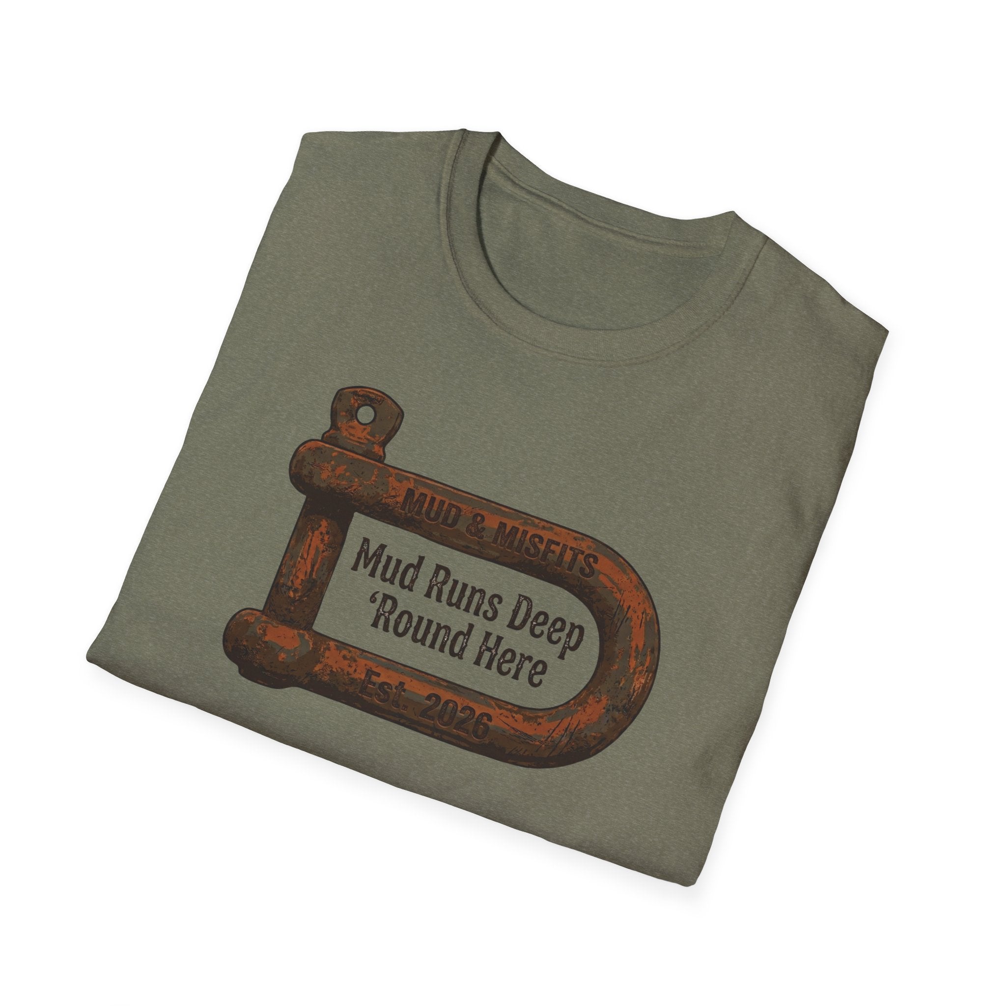 Mud & Misfits "Mud Runs Deep 'Round Here" Shackle T-shirt