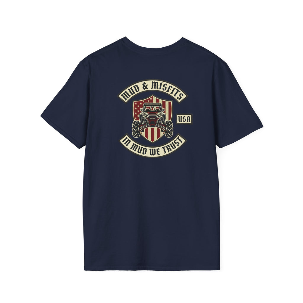 Mud & Misfits "In Mud We Trust" Biker Patch T-shirt