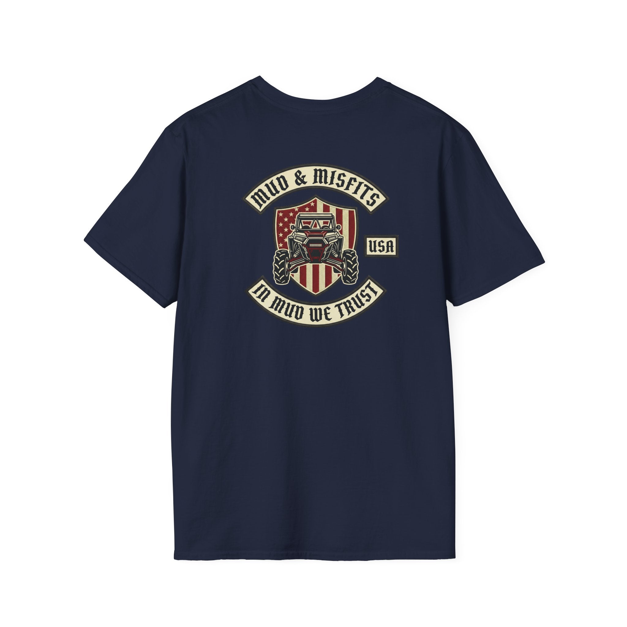 Mud & Misfits "In Mud We Trust" Biker Patch T-shirt