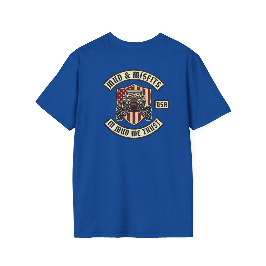 Mud & Misfits "In Mud We Trust" Biker Patch T-shirt