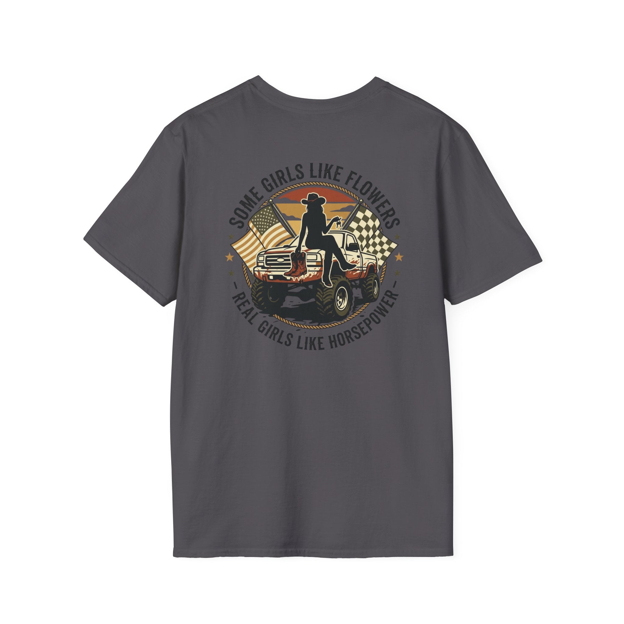 Mud & Miss-fits "Real Girls Like Horsepower" T-shirt