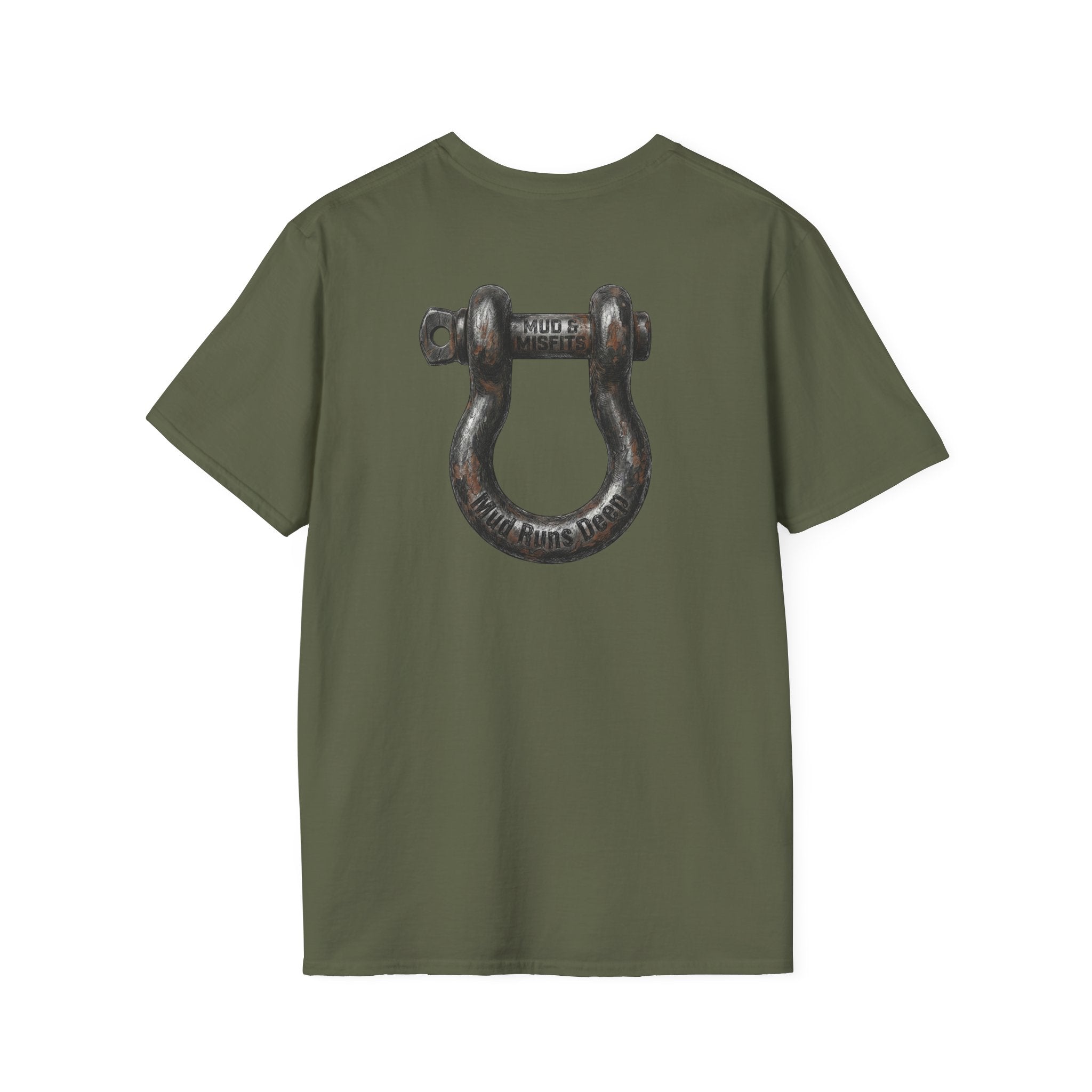 Mud & Misfits "Mud Runs Deep" Shackle Hook T-shirt