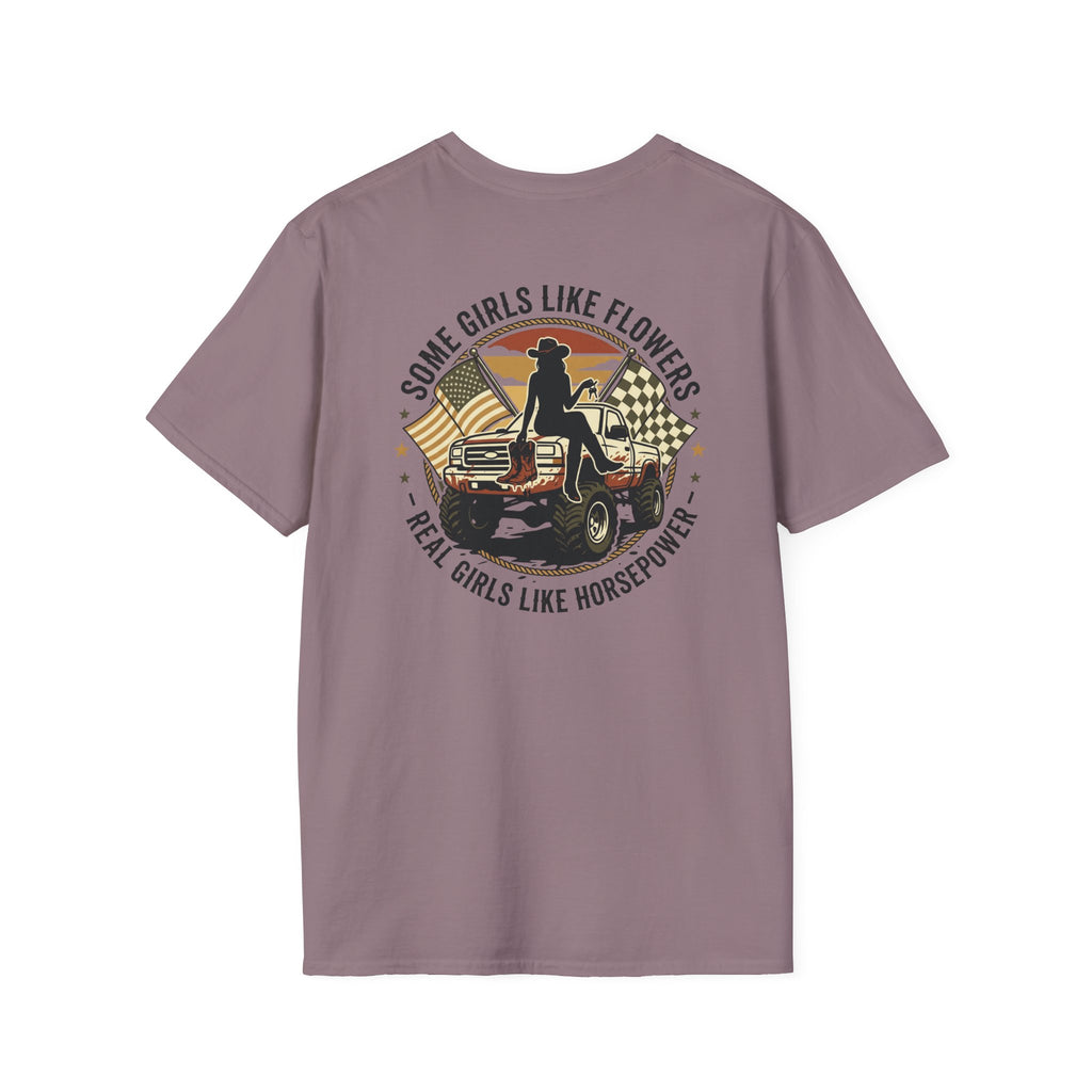 Mud & Miss-fits "Real Girls Like Horsepower" T-shirt