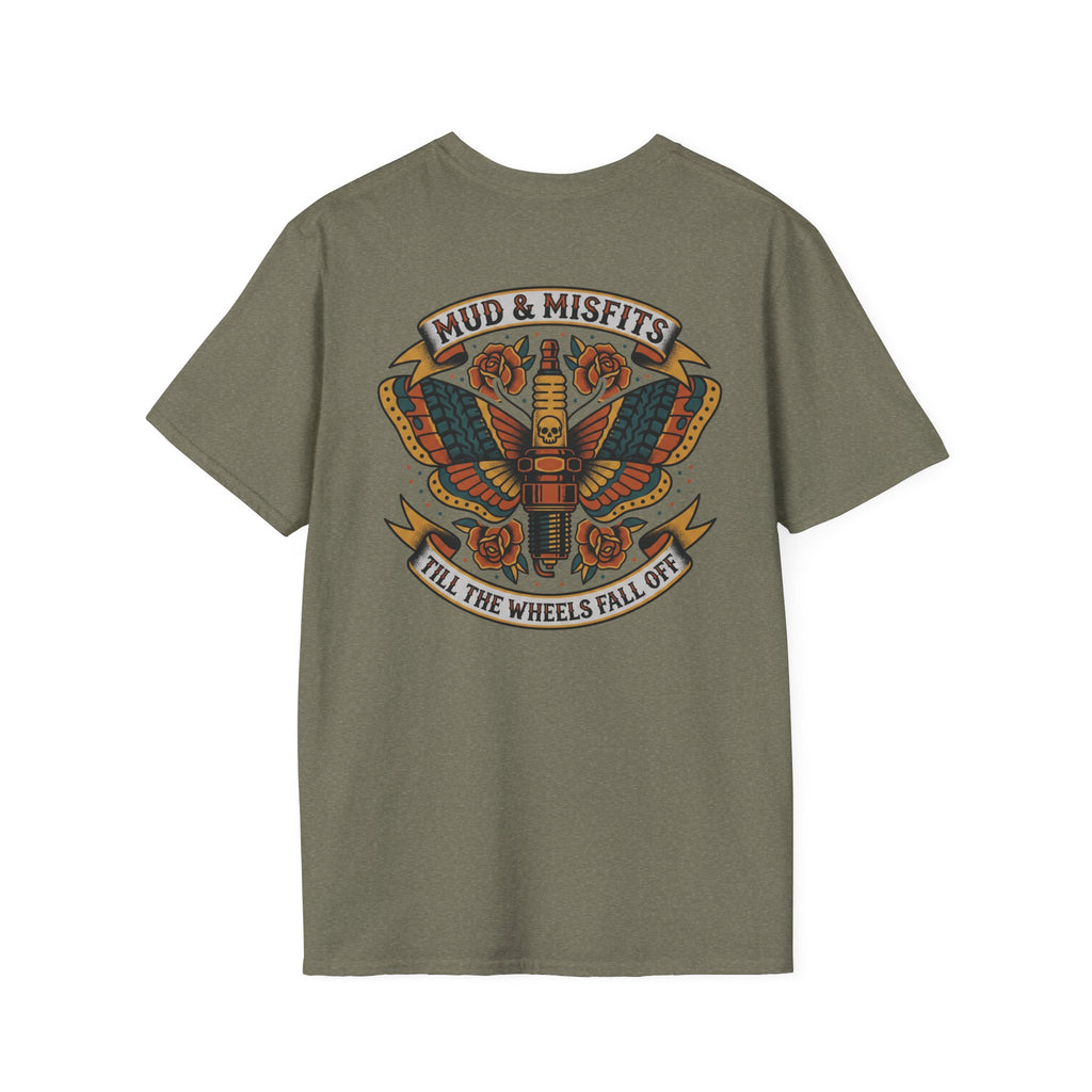Mud & Misfits "Till The Wheels Fall Off" American Tattoo T-shirt