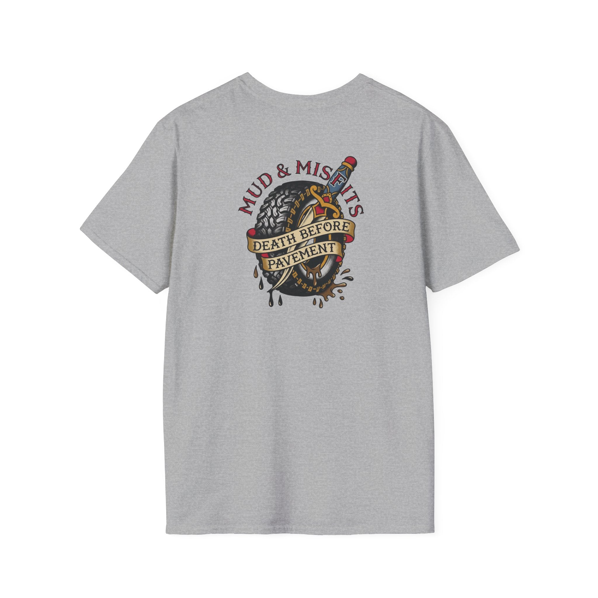 Mud & Misfits "Death Before Pavement" American Tattoo T-shirt