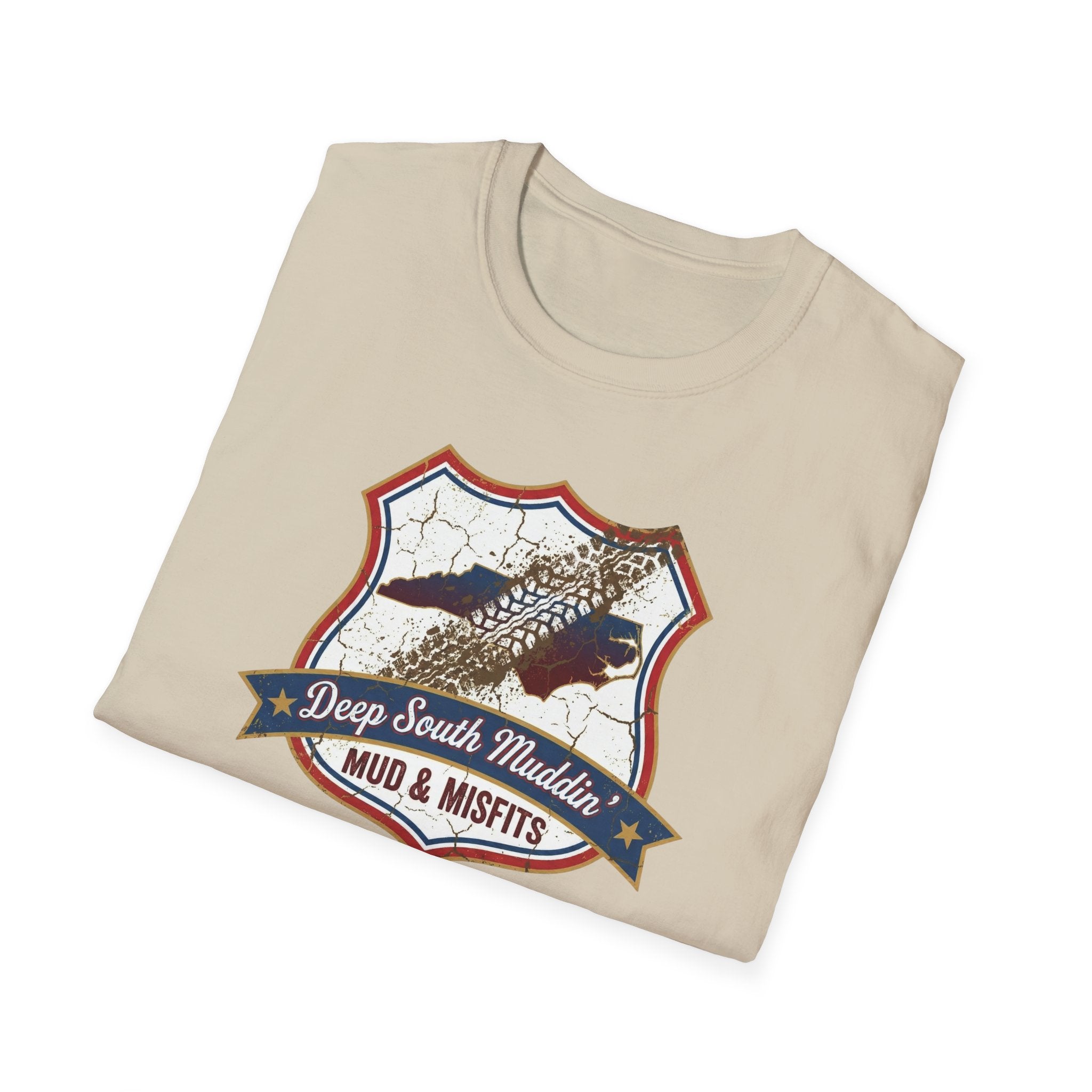 Mud & Misfits NC State Badge "Deep South Muddin" T-shirt
