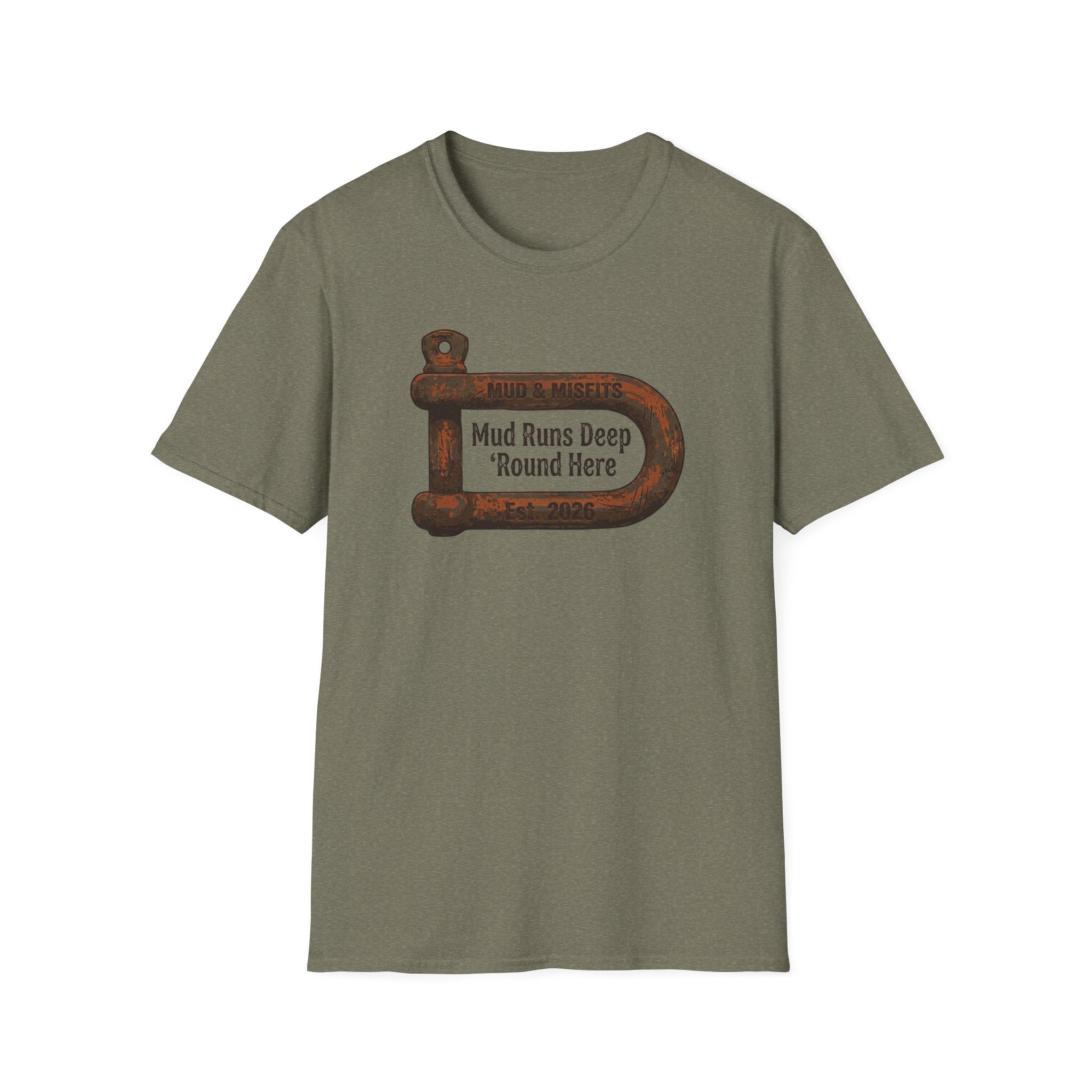 Mud & Misfits "Mud Runs Deep 'Round Here" Shackle T-shirt