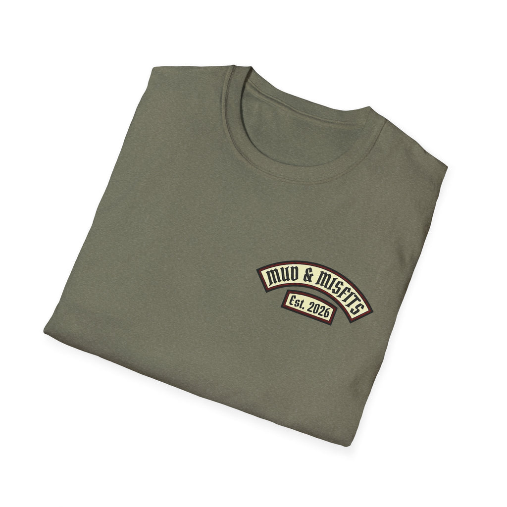 Mud & Misfits "In Mud We Trust" Biker Patch T-shirt