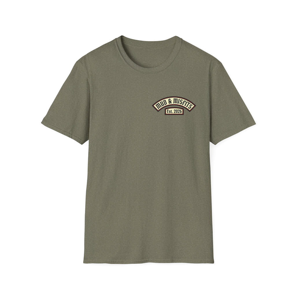 Mud & Misfits "In Mud We Trust" Biker Patch T-shirt