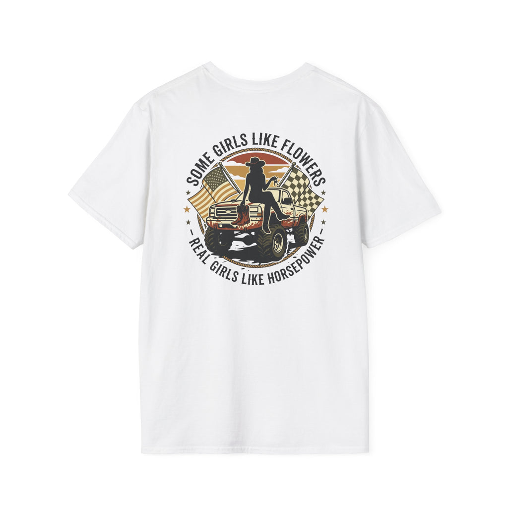 Mud & Miss-fits "Real Girls Like Horsepower" T-shirt