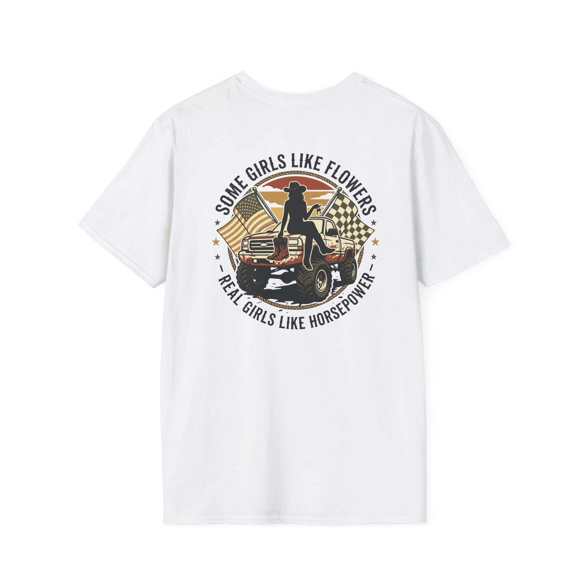 Mud & Miss-fits "Real Girls Like Horsepower" T-shirt