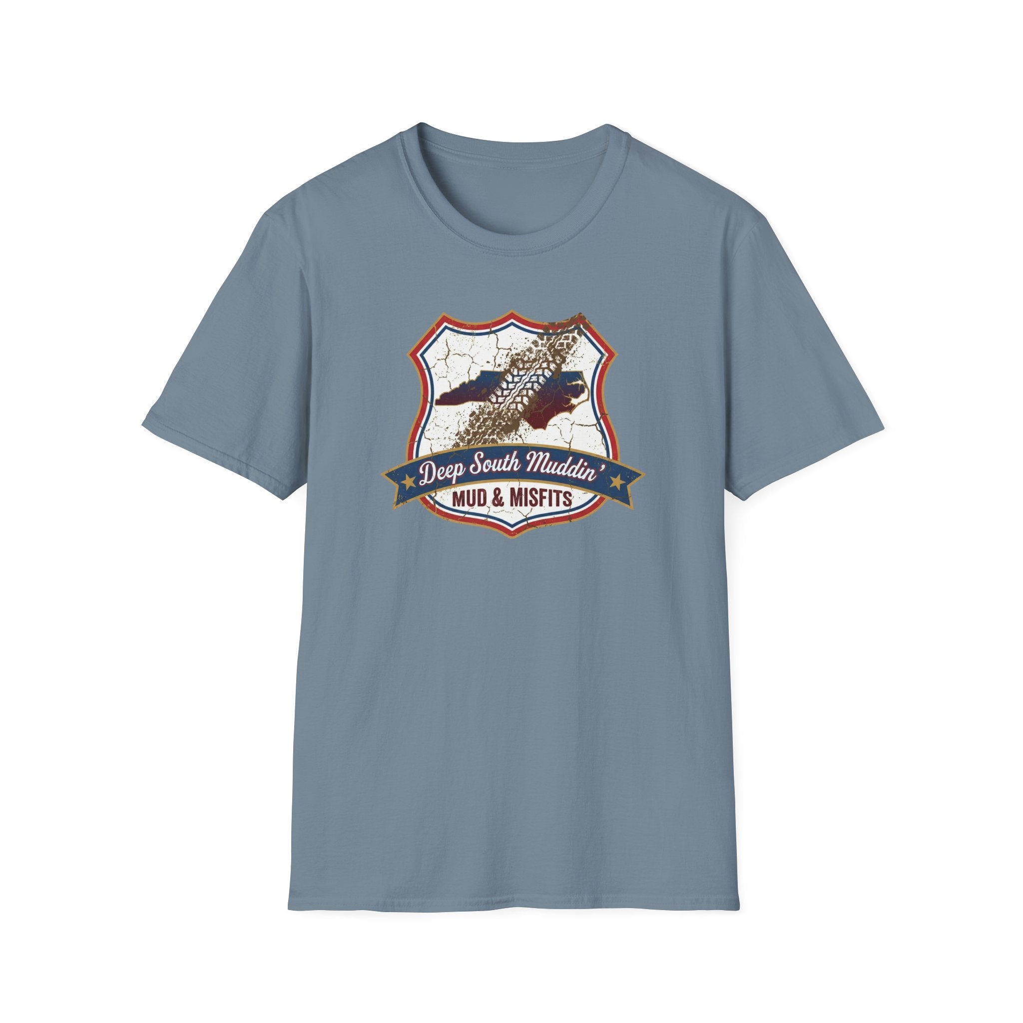 Mud & Misfits NC State Badge "Deep South Muddin" T-shirt