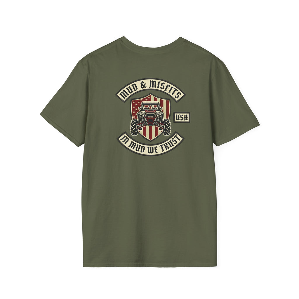 Mud & Misfits "In Mud We Trust" Biker Patch T-shirt