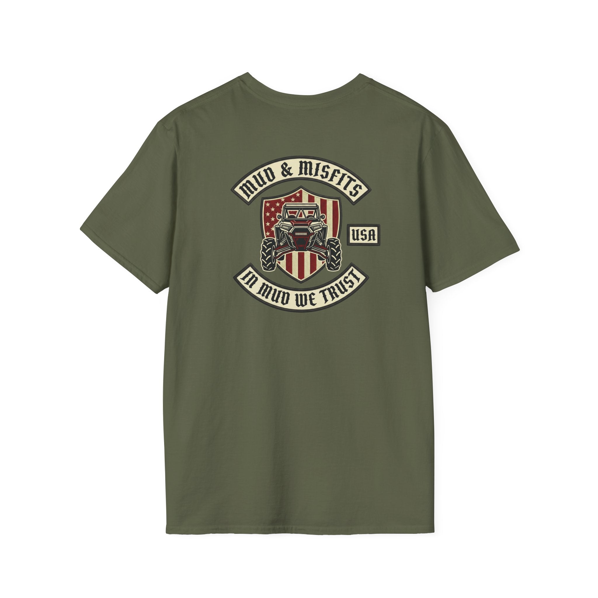 Mud & Misfits "In Mud We Trust" Biker Patch T-shirt