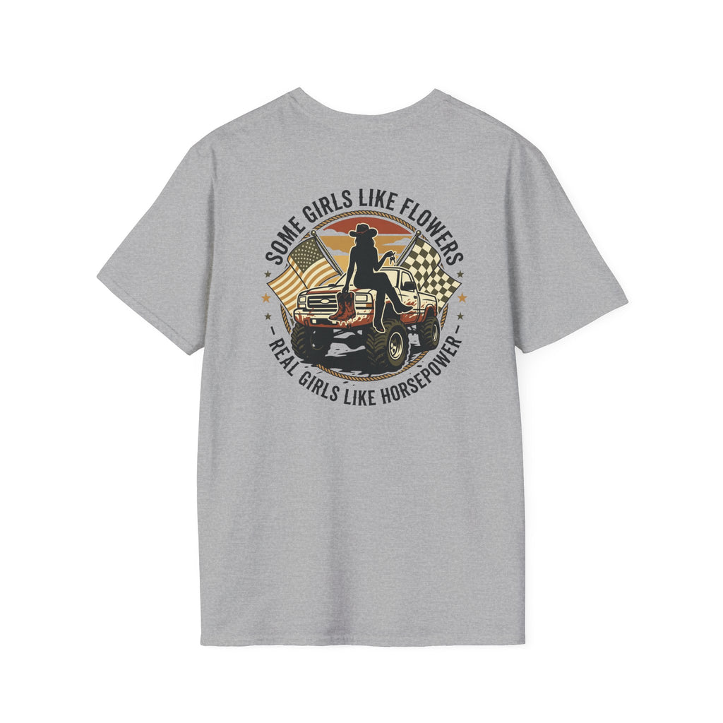 Mud & Miss-fits "Real Girls Like Horsepower" T-shirt