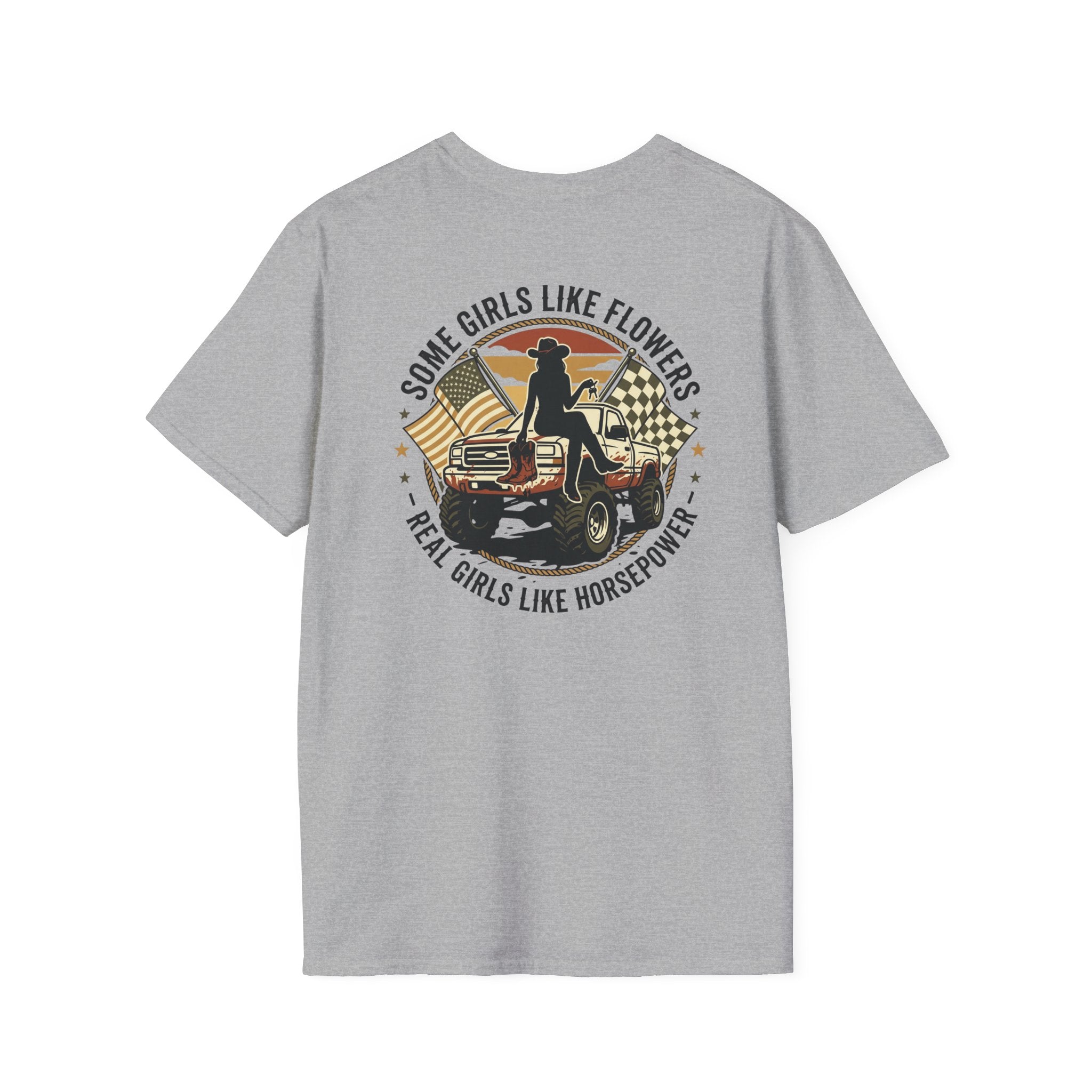 Mud & Miss-fits "Real Girls Like Horsepower" T-shirt