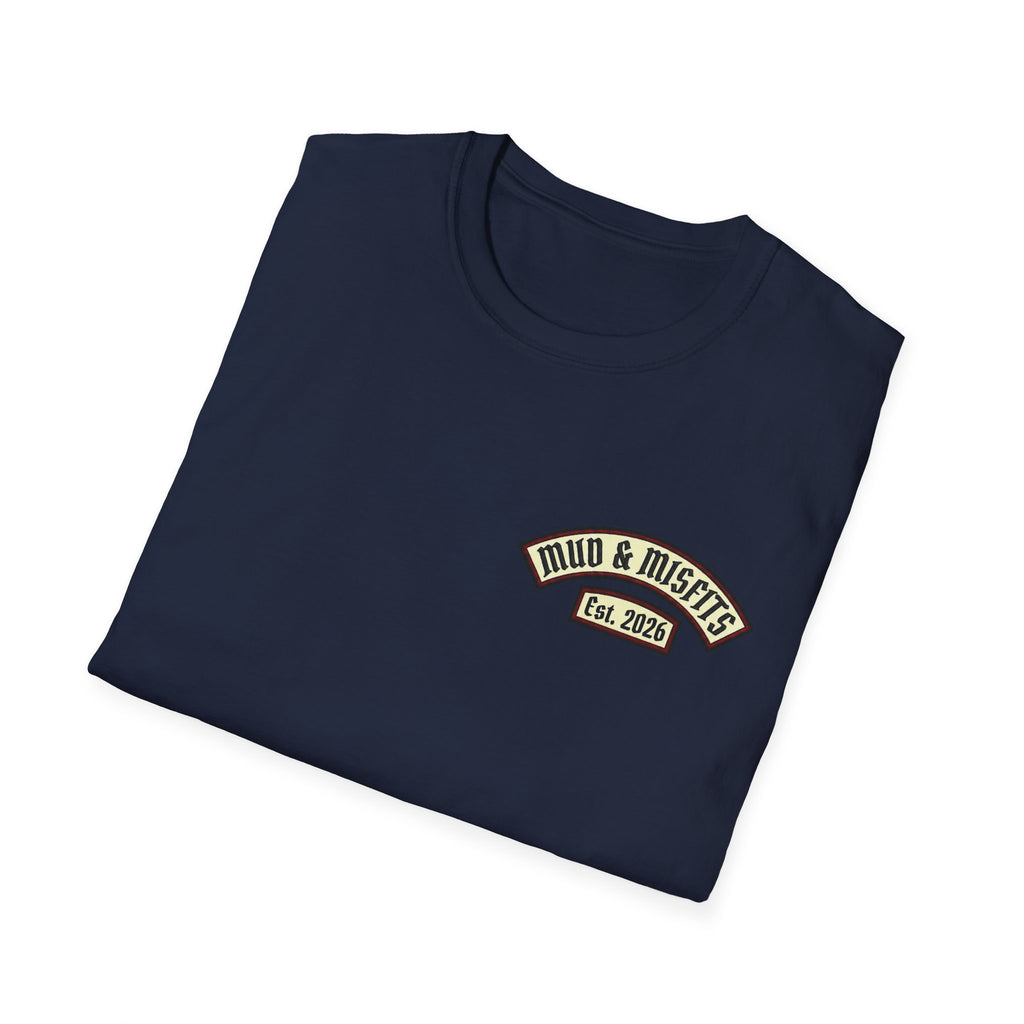 Mud & Misfits "In Mud We Trust" Biker Patch T-shirt