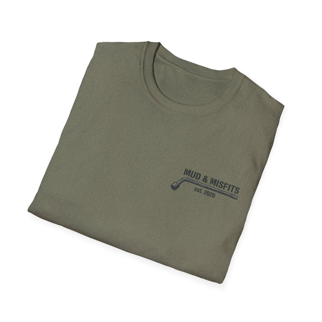 Mud & Misfits "Built for Mud" Large Tire T-shirt