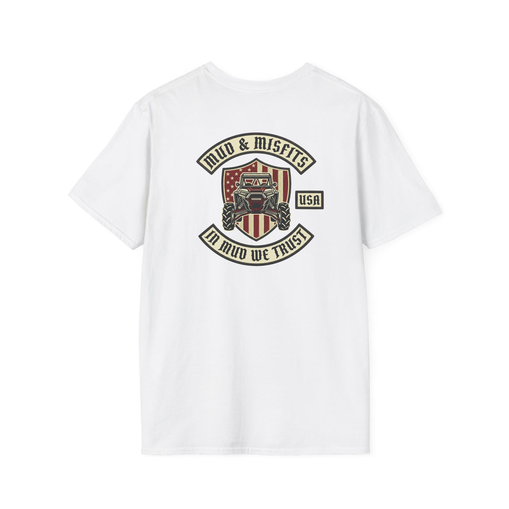 Mud & Misfits "In Mud We Trust" Biker Patch T-shirt