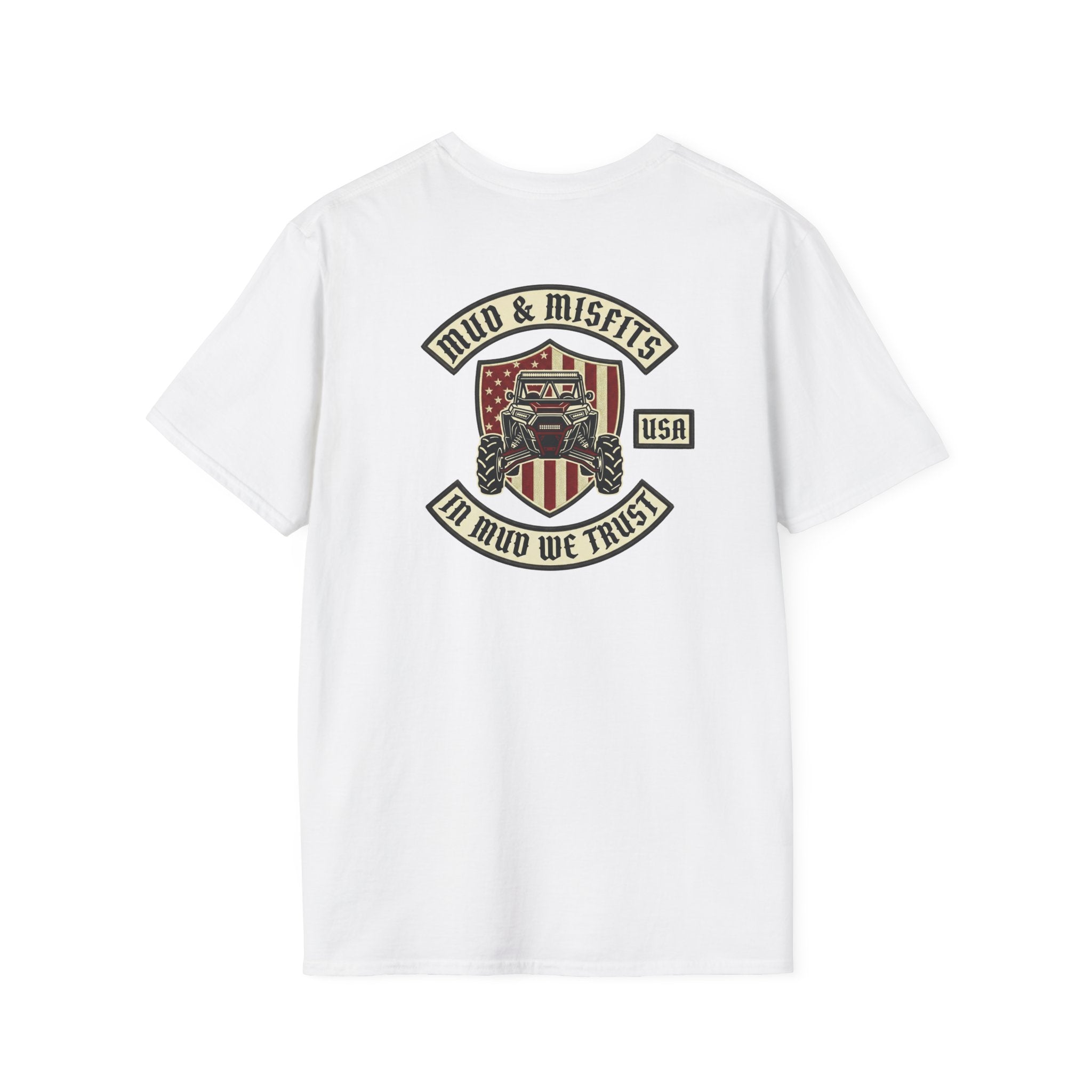Mud & Misfits "In Mud We Trust" Biker Patch T-shirt