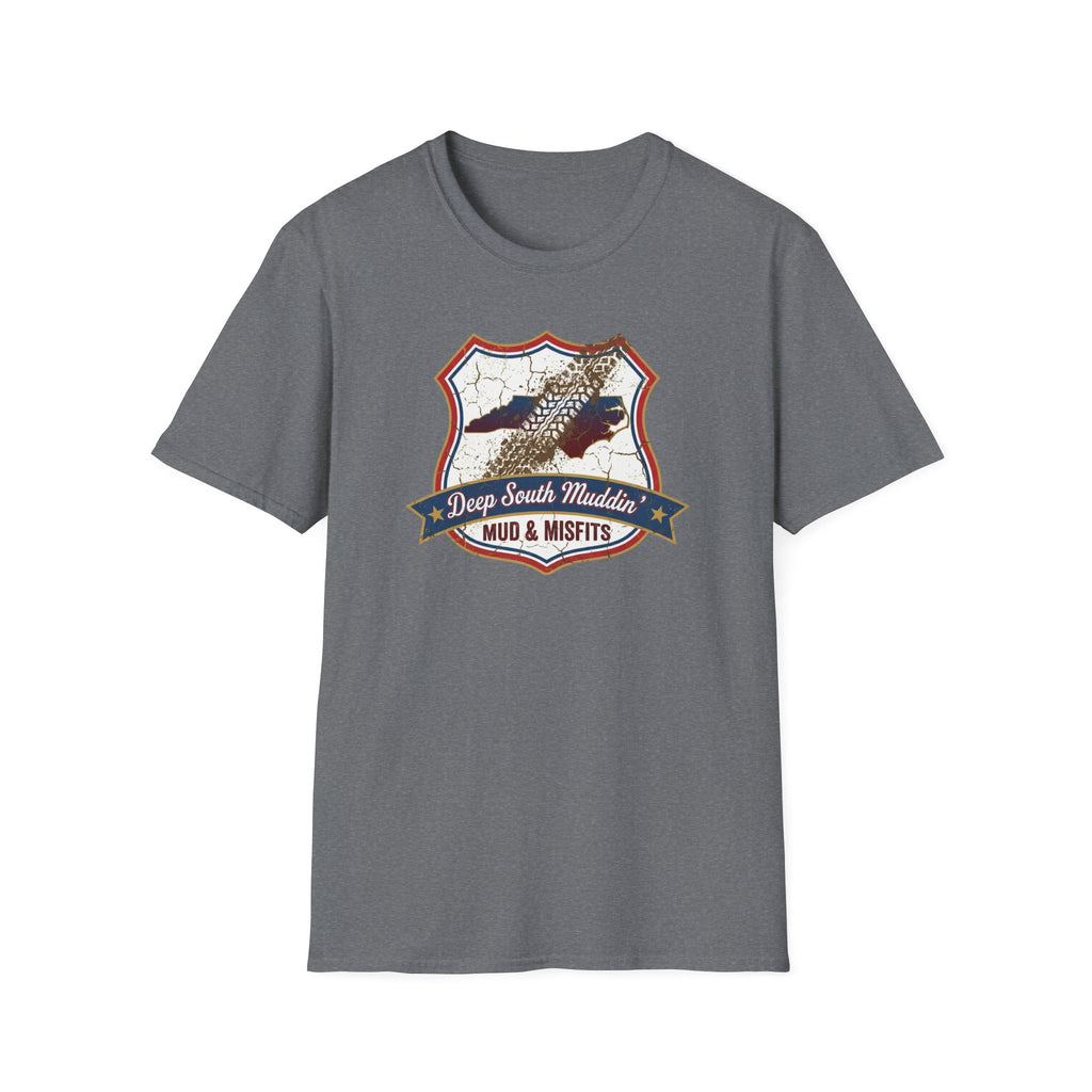 Mud & Misfits NC State Badge "Deep South Muddin" T-shirt