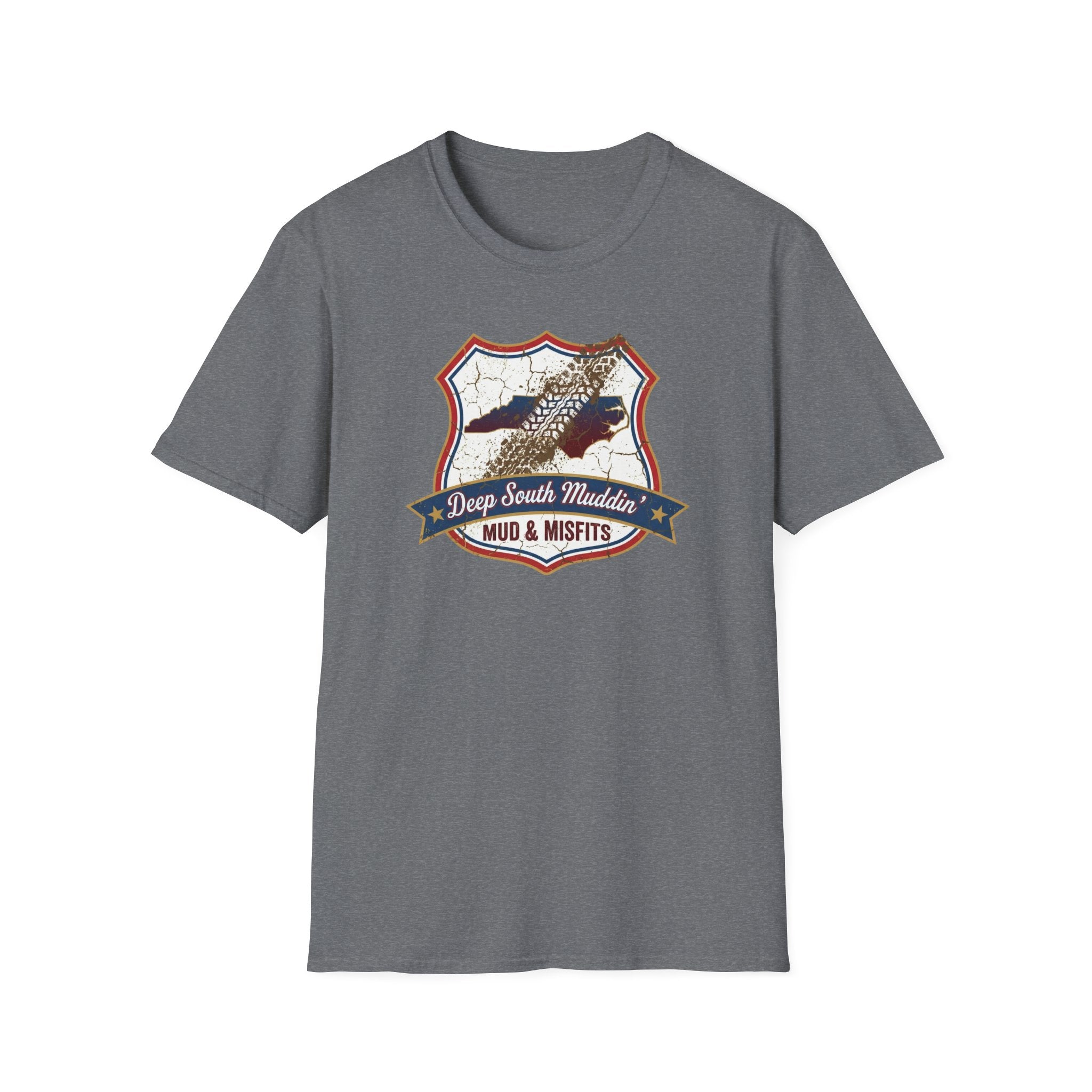Mud & Misfits NC State Badge "Deep South Muddin" T-shirt