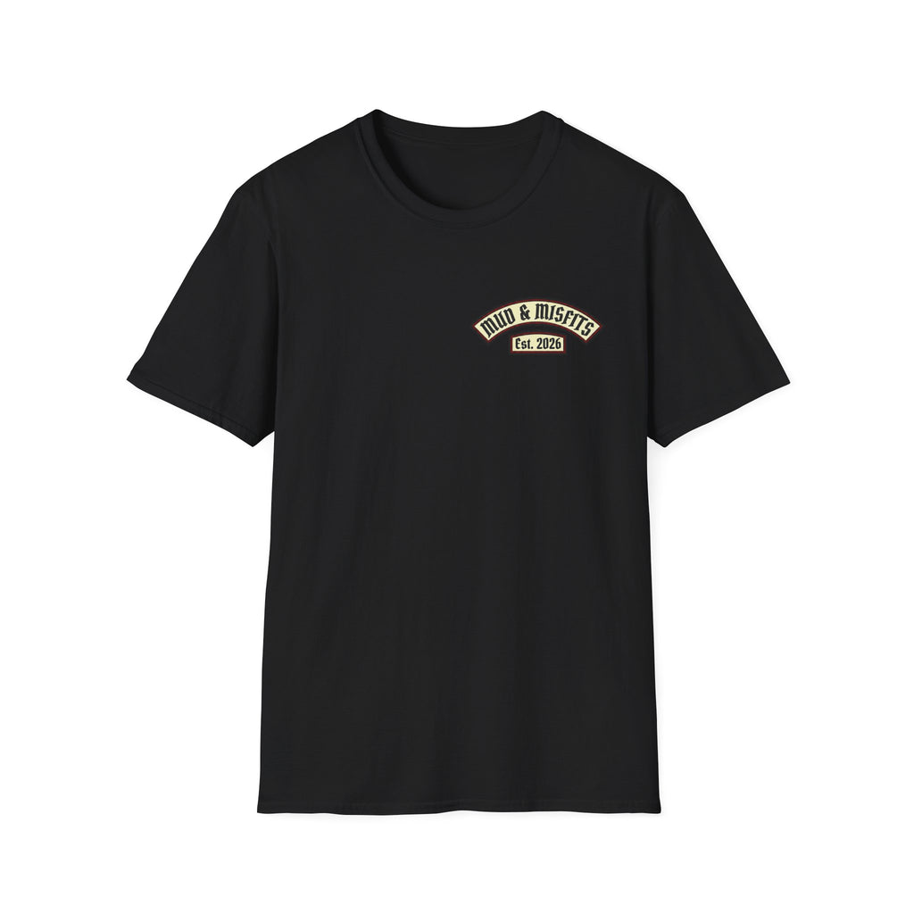 Mud & Misfits "In Mud We Trust" Biker Patch T-shirt
