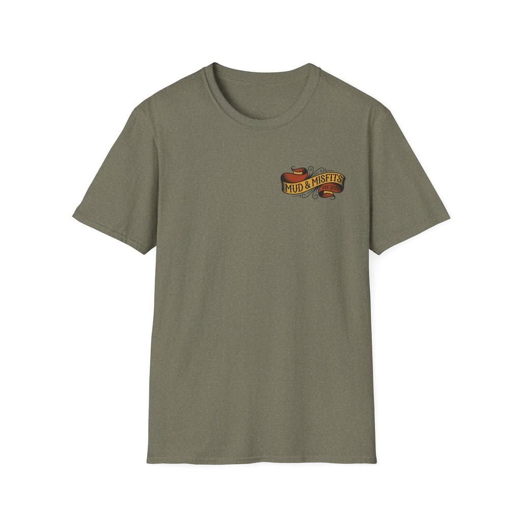 Mud & Misfits "Death Before Pavement" American Tattoo T-shirt
