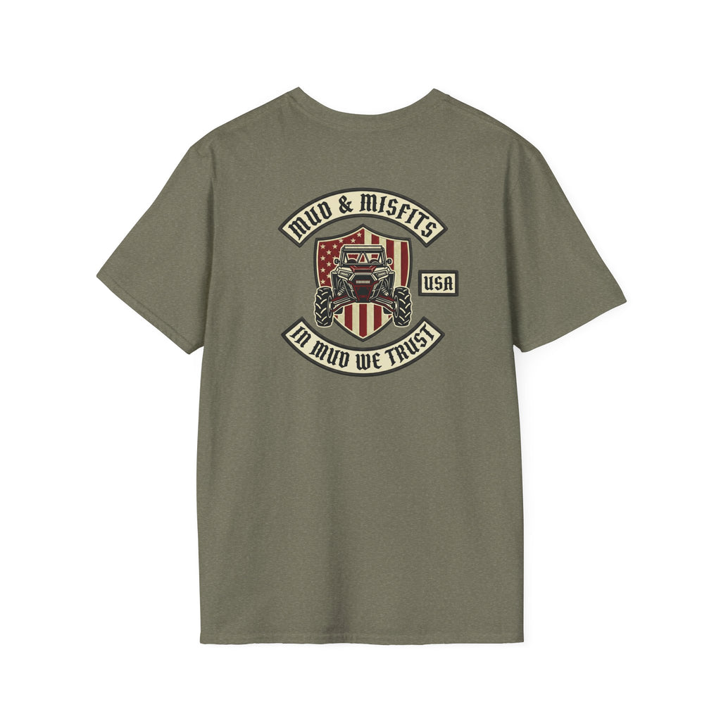 Mud & Misfits "In Mud We Trust" Biker Patch T-shirt