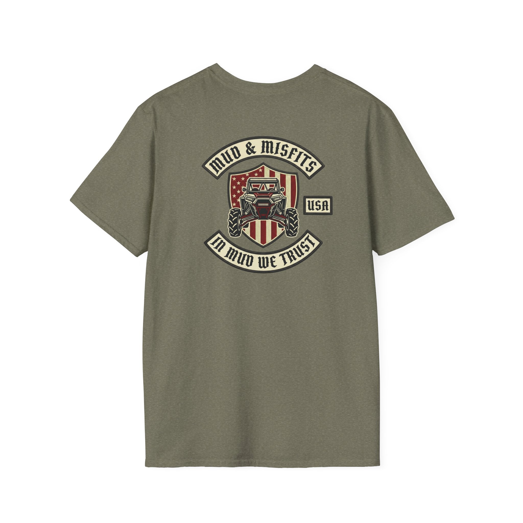 Mud & Misfits "In Mud We Trust" Biker Patch T-shirt