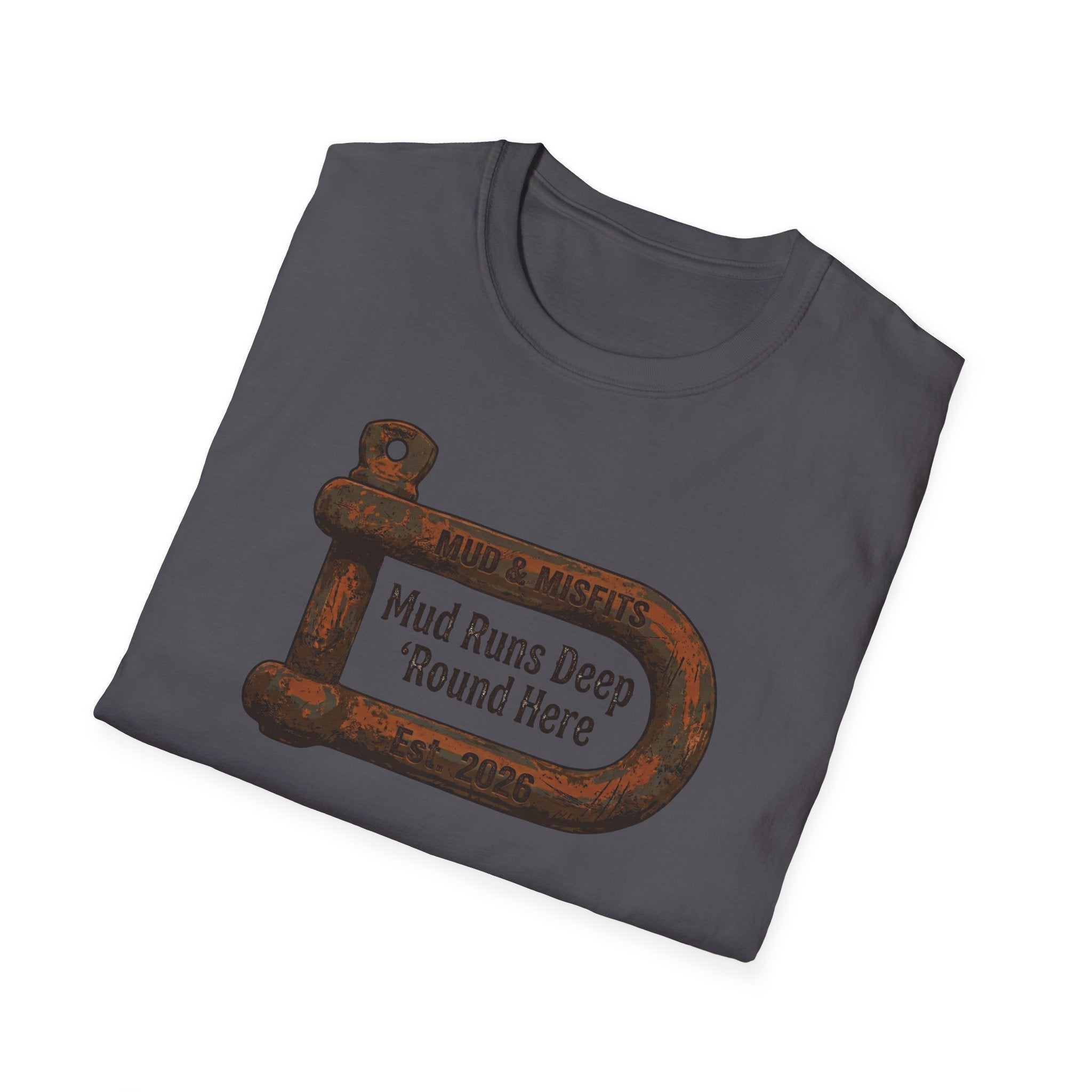 Mud & Misfits "Mud Runs Deep 'Round Here" Shackle T-shirt