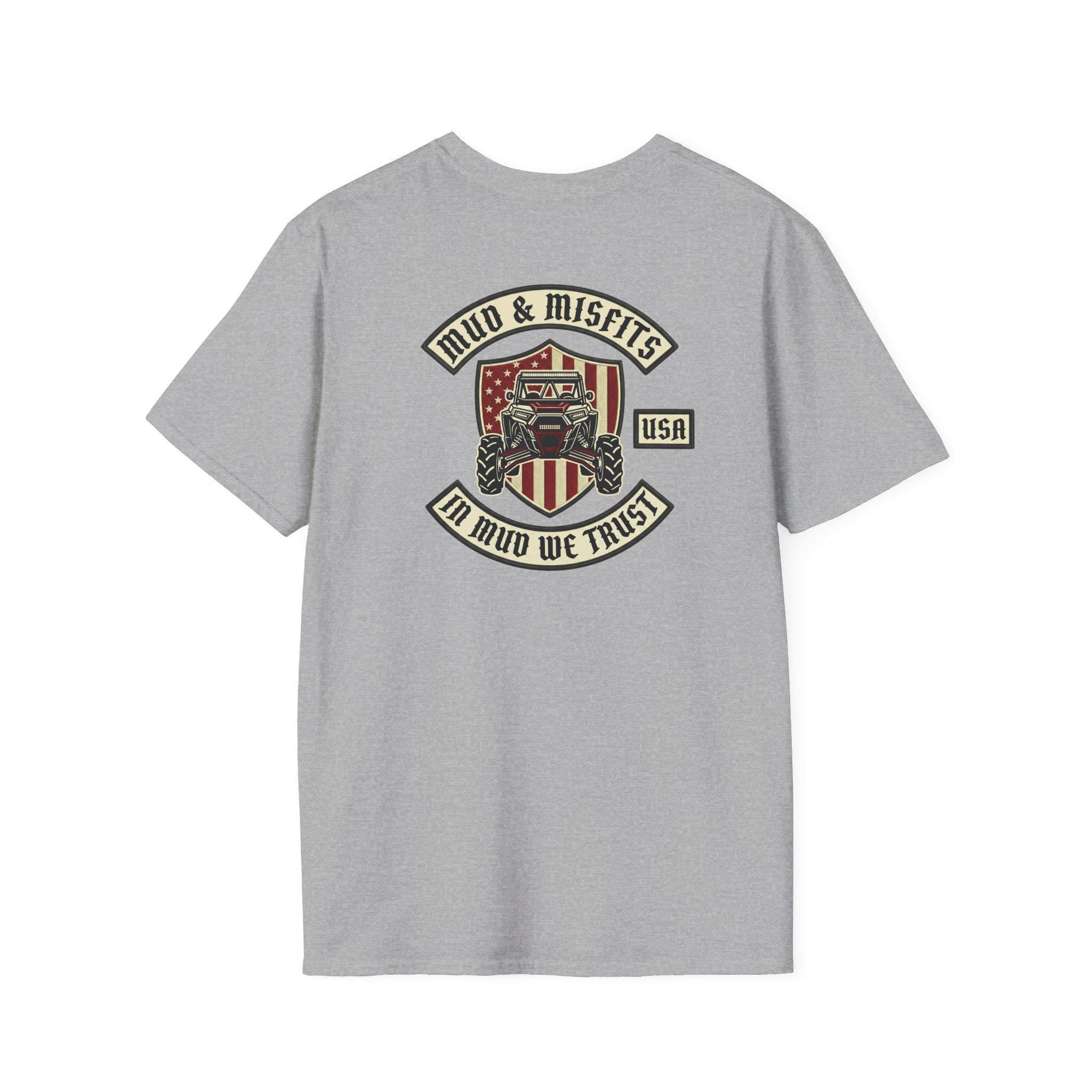 Mud & Misfits "In Mud We Trust" Biker Patch T-shirt
